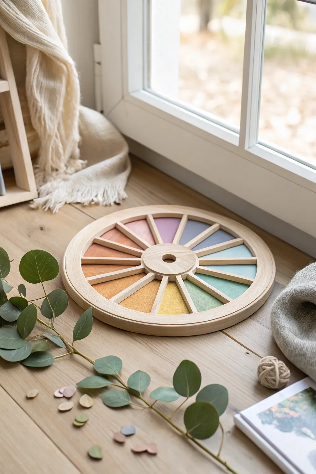 Embrace the art of color with a handcrafted color wheel—where simplicity meets creative expression.