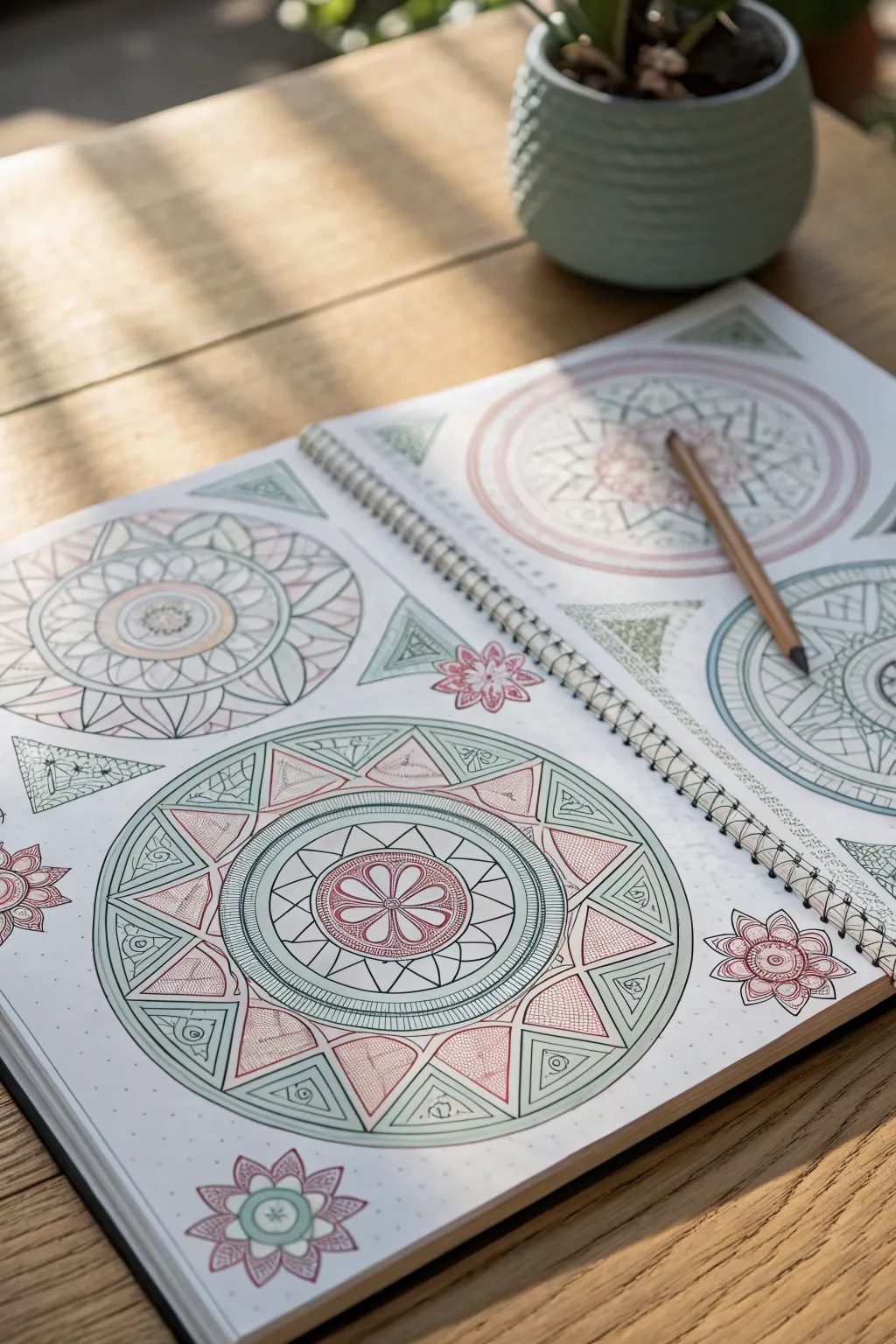 Embrace the beauty of precision with our Geometric Wonders coloring page. A perfect blend of simplicity and artistry, waiting for your creative touch.