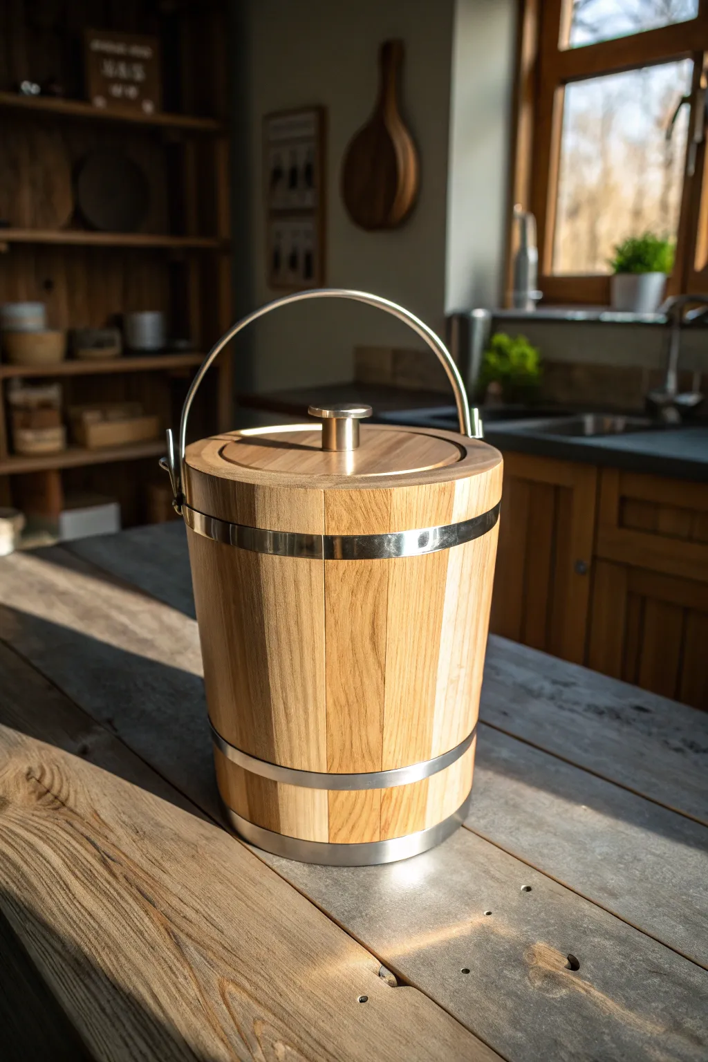 Discover the elegance of sustainable living with a handcrafted bokashi bucket.