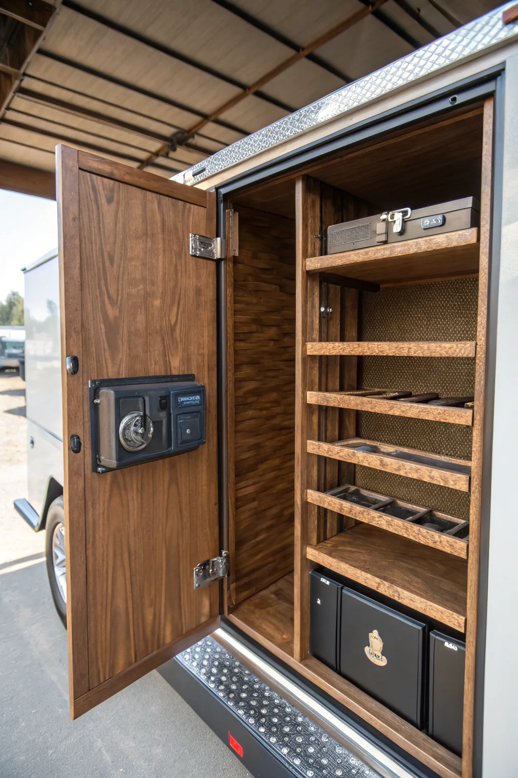 Secure your tools with style: Discover the perfect blend of craftsmanship and security with lockable compartments.