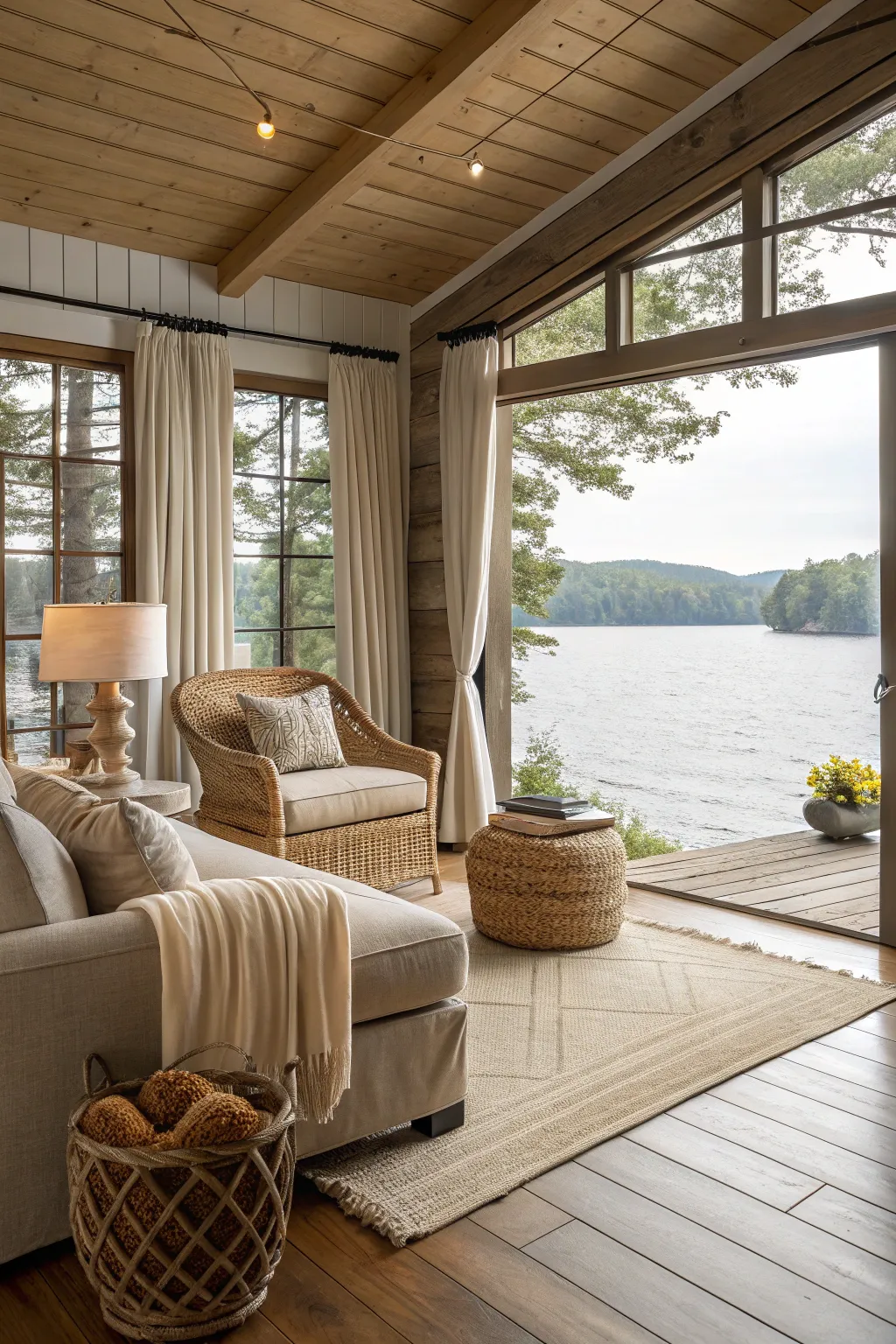 A serene interior with harmonious earth tones.