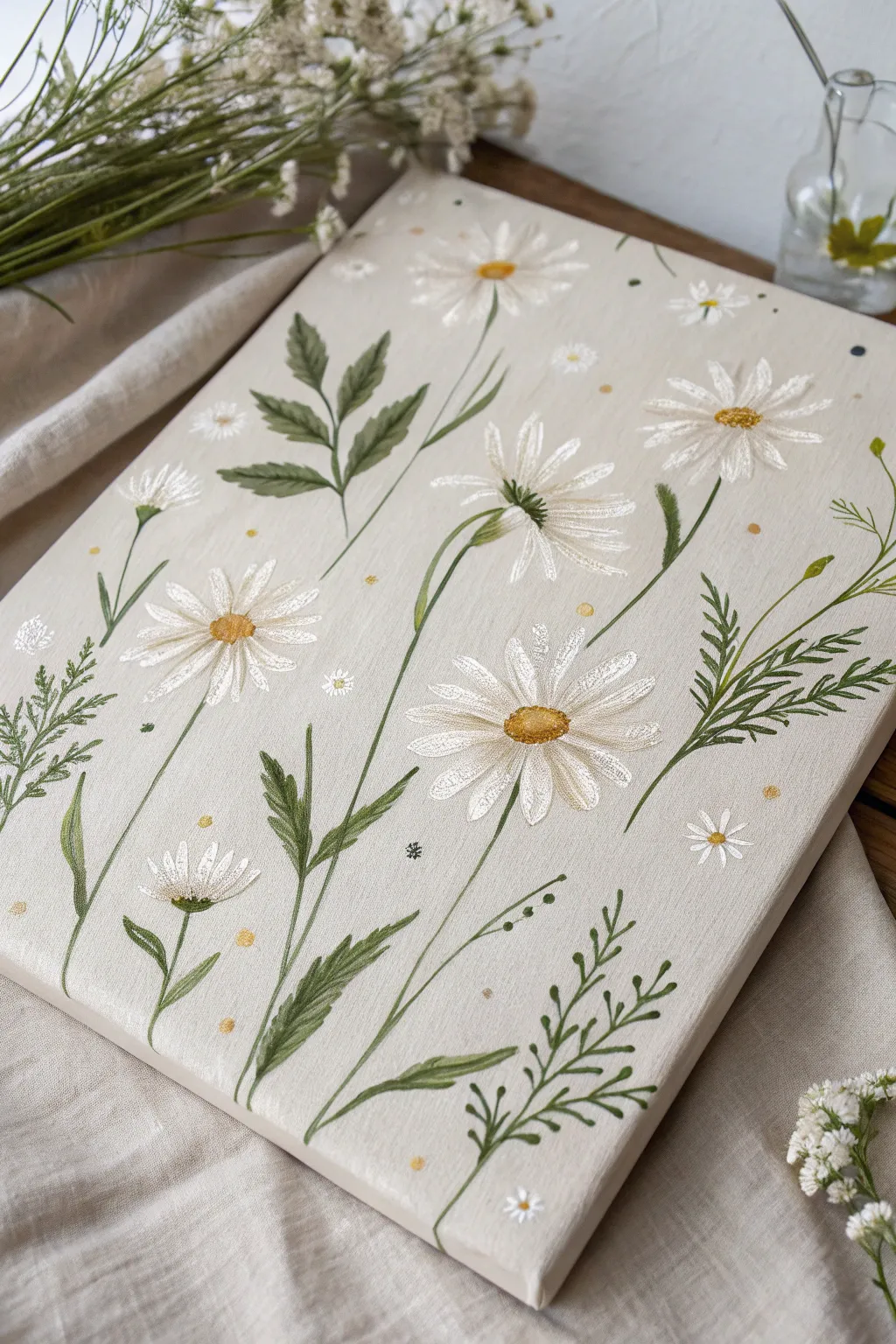 Breathe fresh air into your space with delicate daisy patterns, where simplicity meets natural elegance.