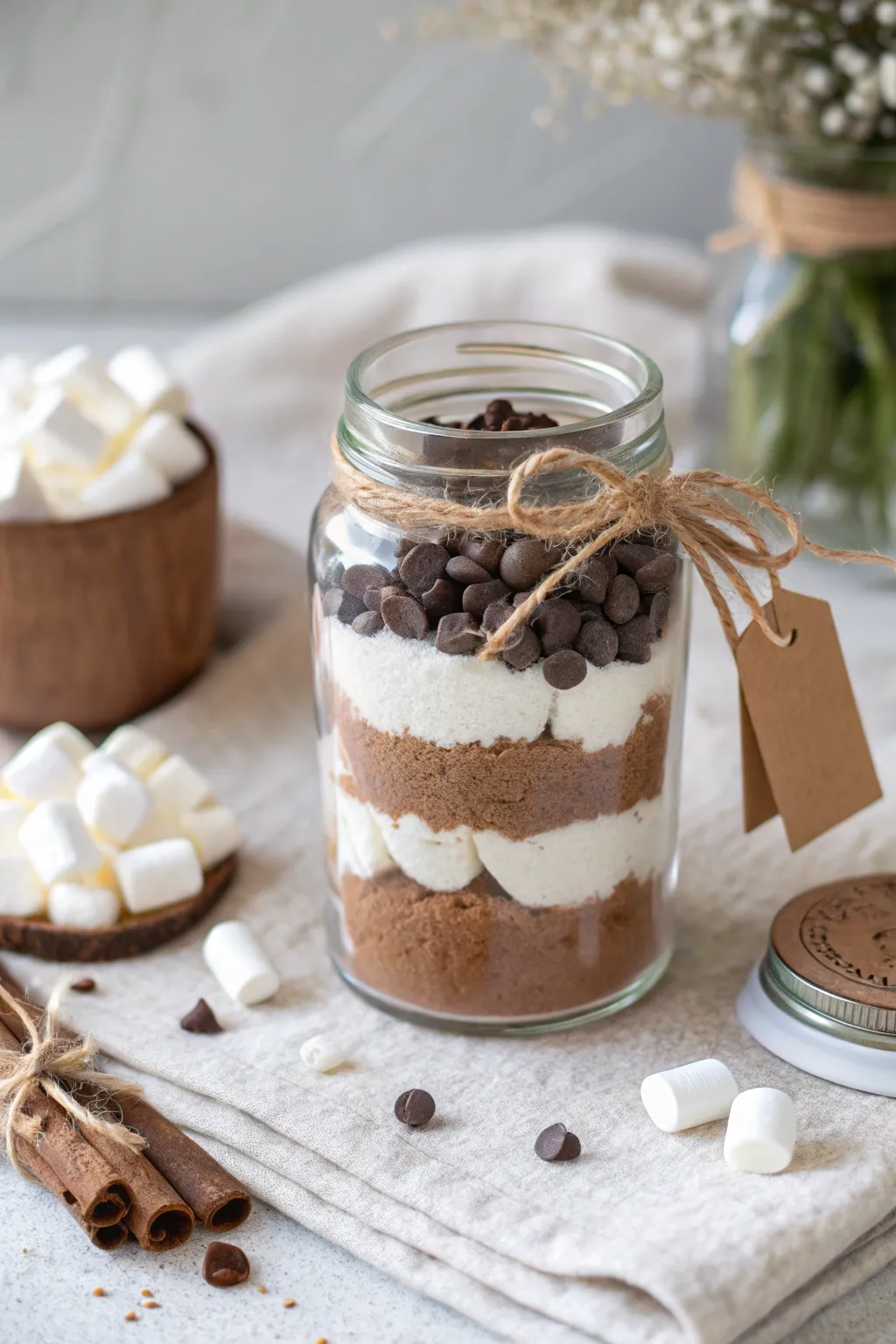 Indulge in the warmth of handcrafted hot chocolate, layered with love and simplicity.