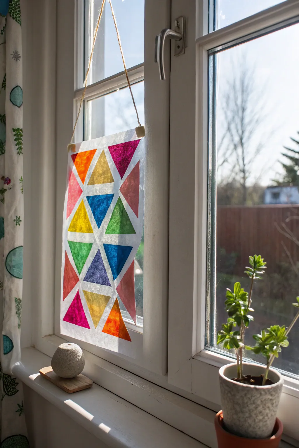 Catch the sunlight in style with this DIY suncatcher, where simplicity meets vibrant color!