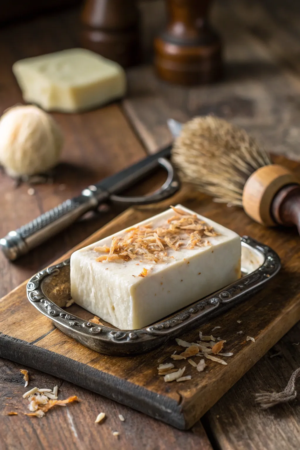 Elevate your grooming routine with homemade shaving soap, a blend of luxury and craftsmanship.