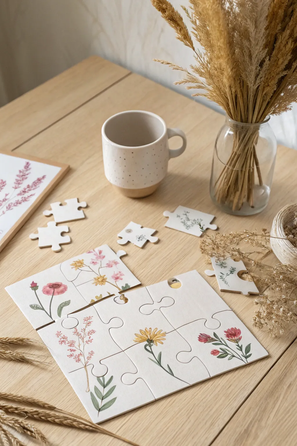 Piece together love with a DIY puzzle card, crafted with simplicity and elegance.