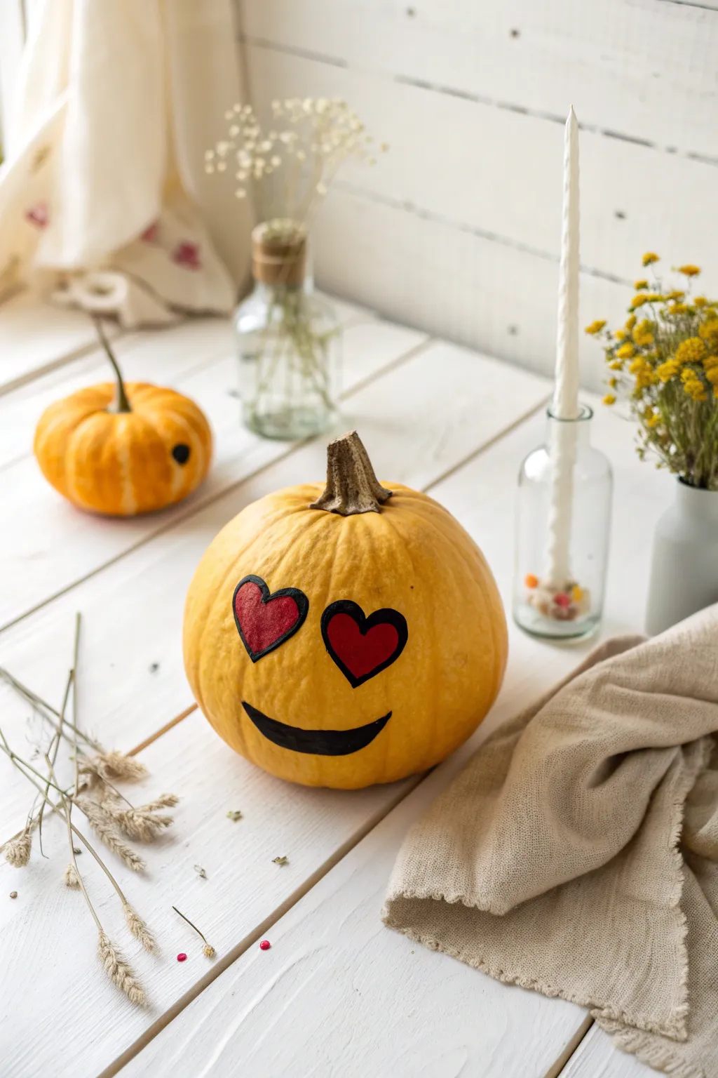 Emojis meet autumn vibes: Bring your favorite digital expressions to life on a pumpkin canvas!