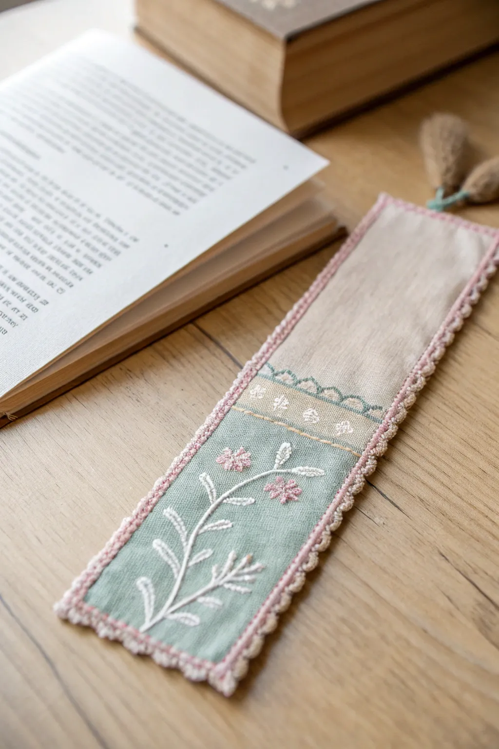 Elevate your reading experience with a handcrafted fabric bookmark, where simplicity meets personal flair.
