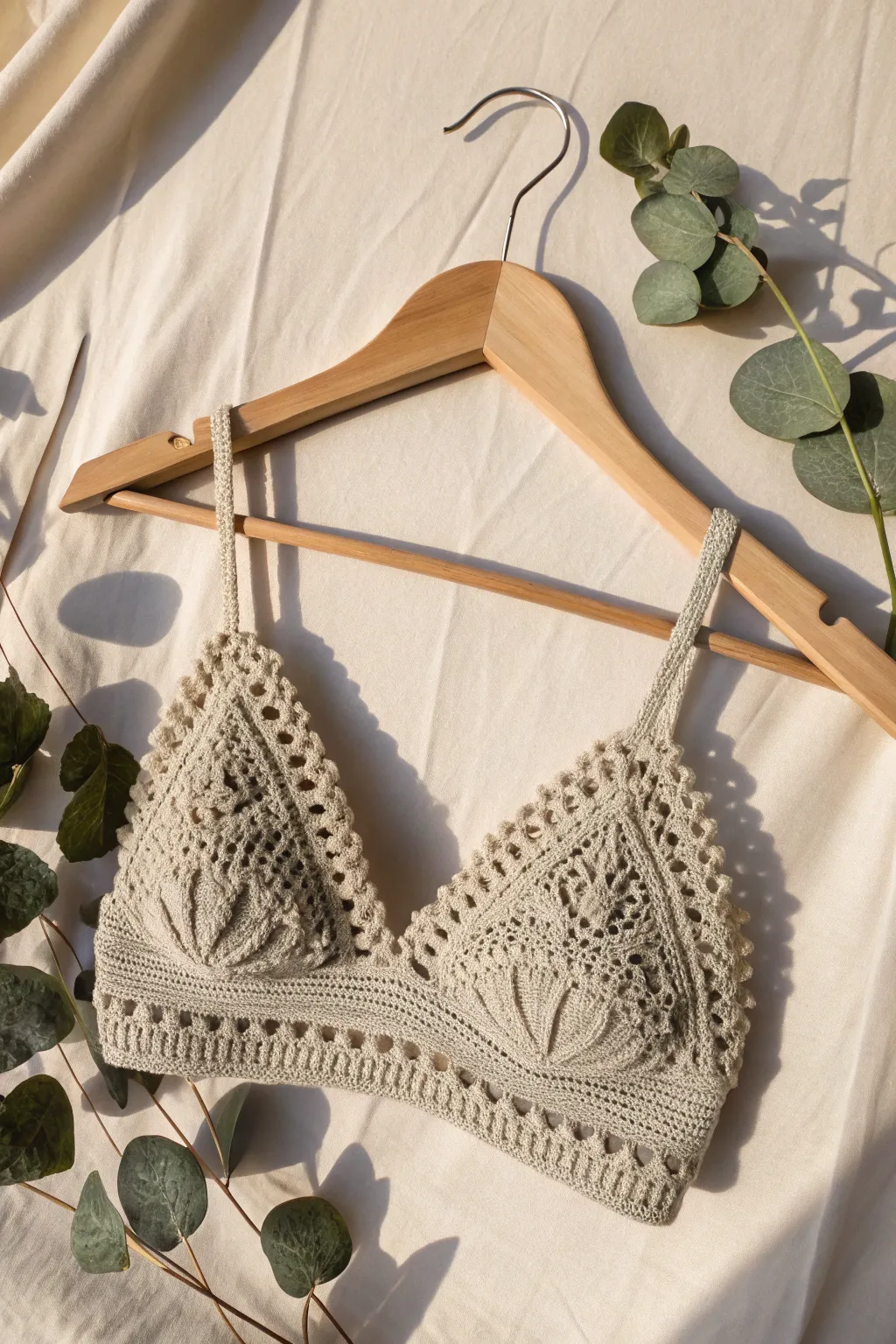 Embrace summer chic with a handcrafted crochet bralette that blends minimalist elegance with boho charm.