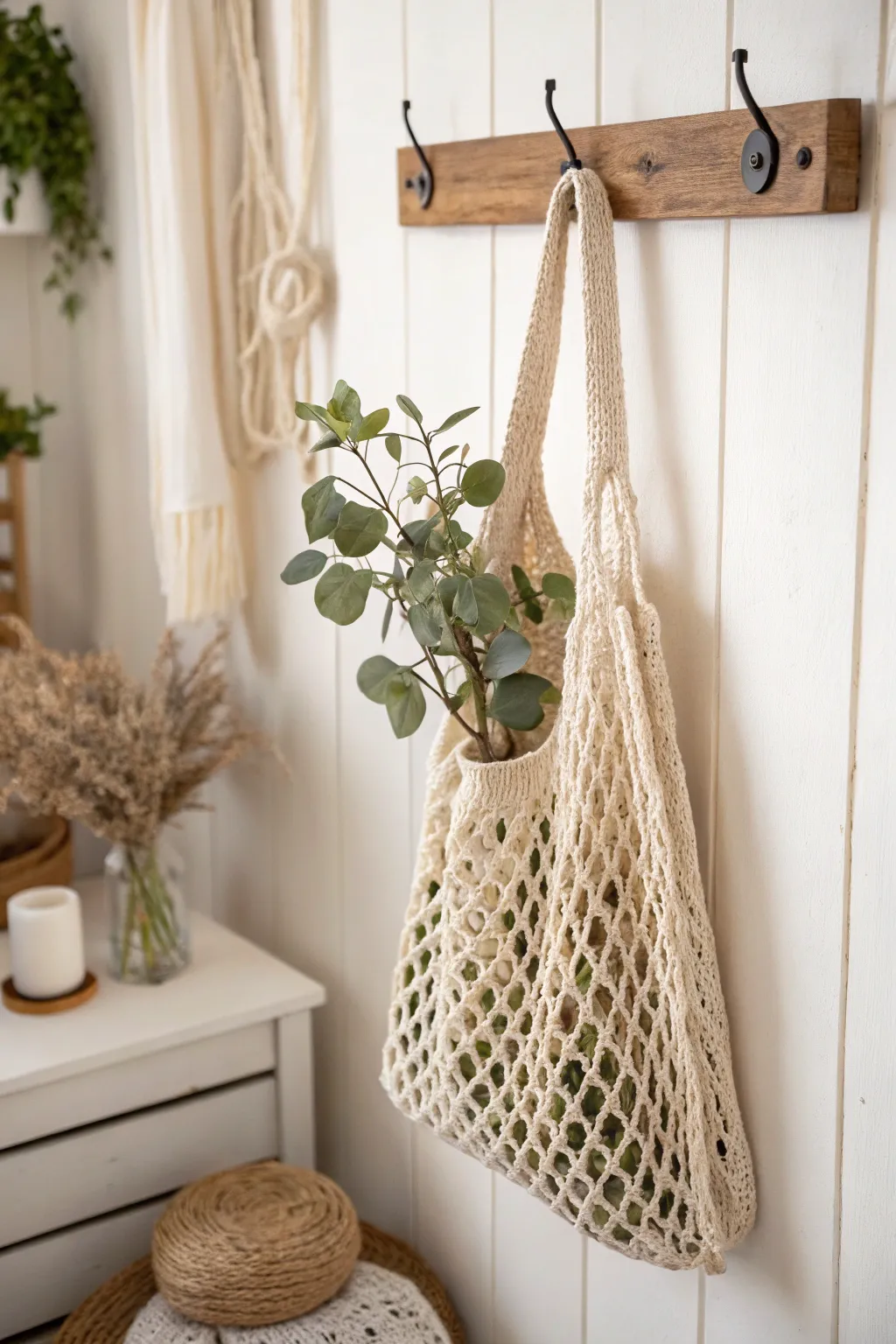 Embrace summer vibes with a minimalist mesh tote – where style meets functionality in every stitch.