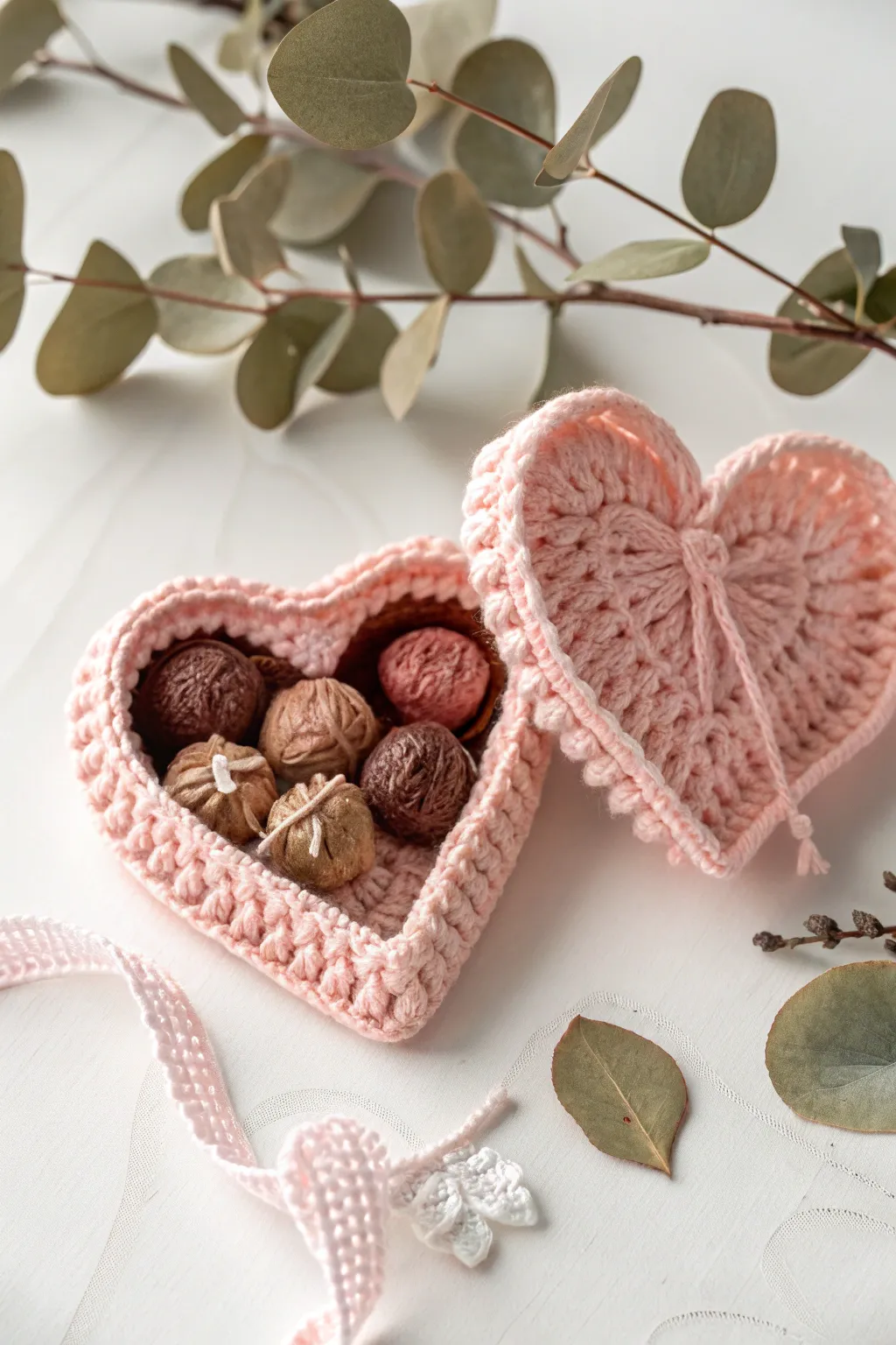 Delight in the simplicity of handcrafted love with this charming heart pouch.