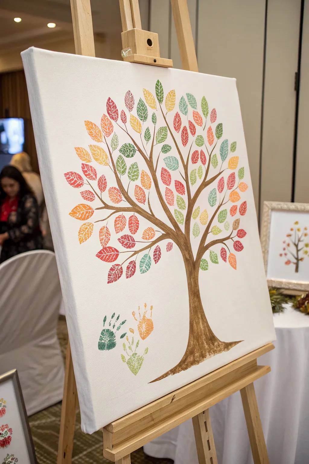 Capture the seasons with a touch of your hand—create a timeless handprint tree masterpiece.