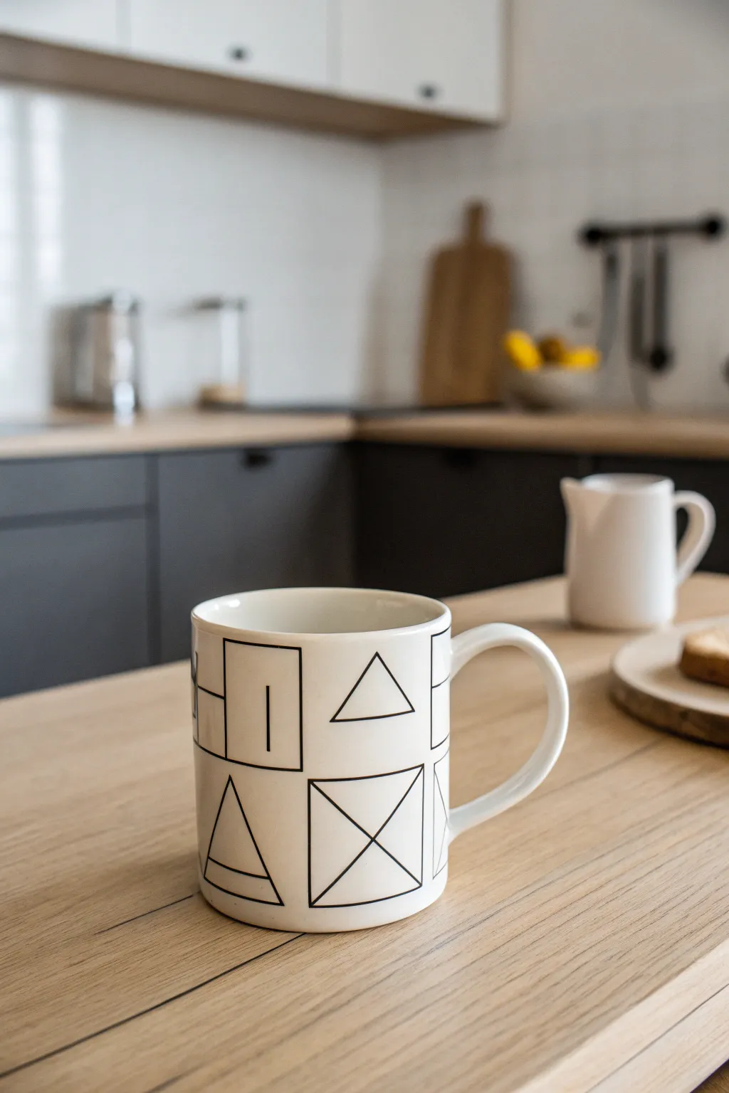 Minimalist art mugs offer elegance in simplicity.
