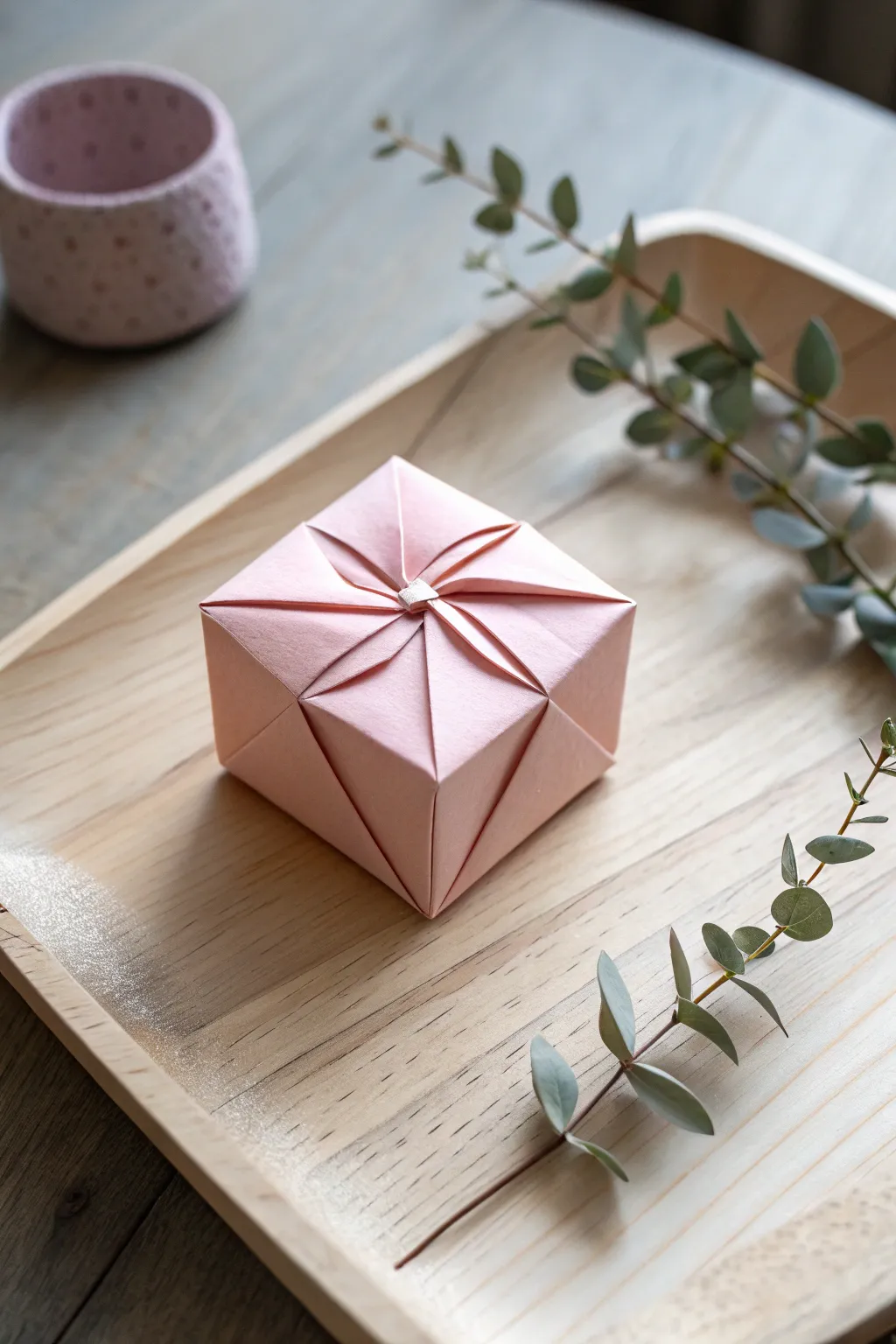 Delight in the art of gifting with this charming origami treasure box. Perfect for those who appreciate minimalist beauty and thoughtful details.