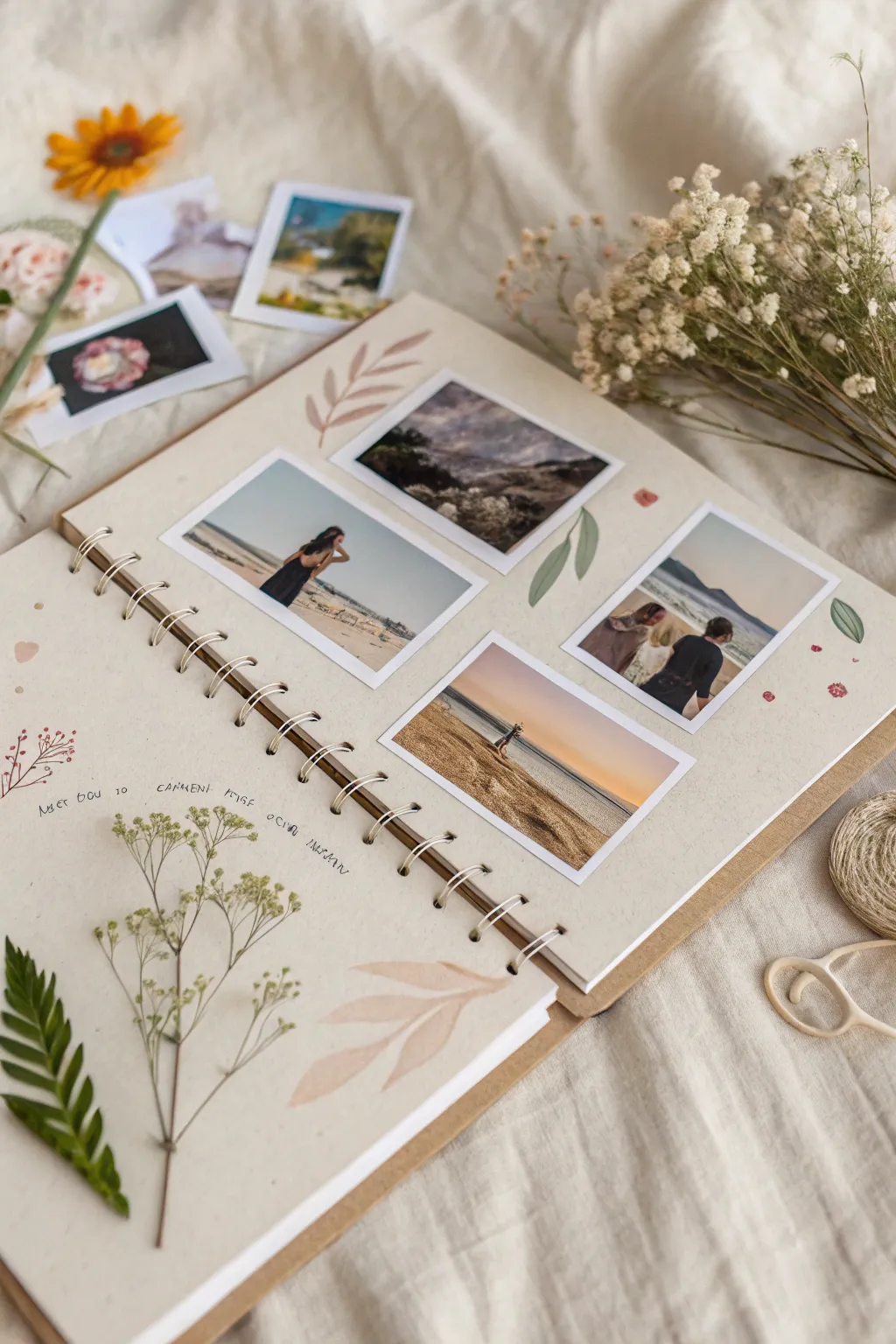 Unleash your creativity with dynamic photo layouts in your dad's scrapbook.