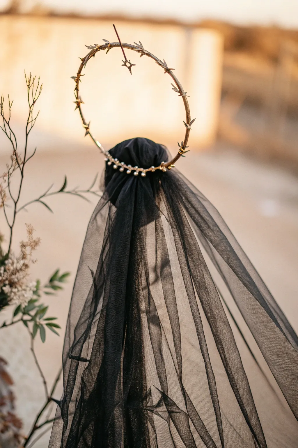 Embrace your celestial side with this DIY dark angel halo, where simplicity meets elegance.
