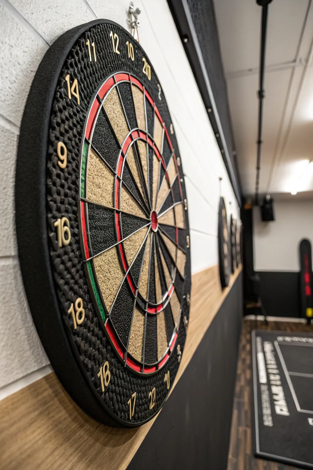 Elevate your dart game with a handcrafted foam mat that offers style and protection.