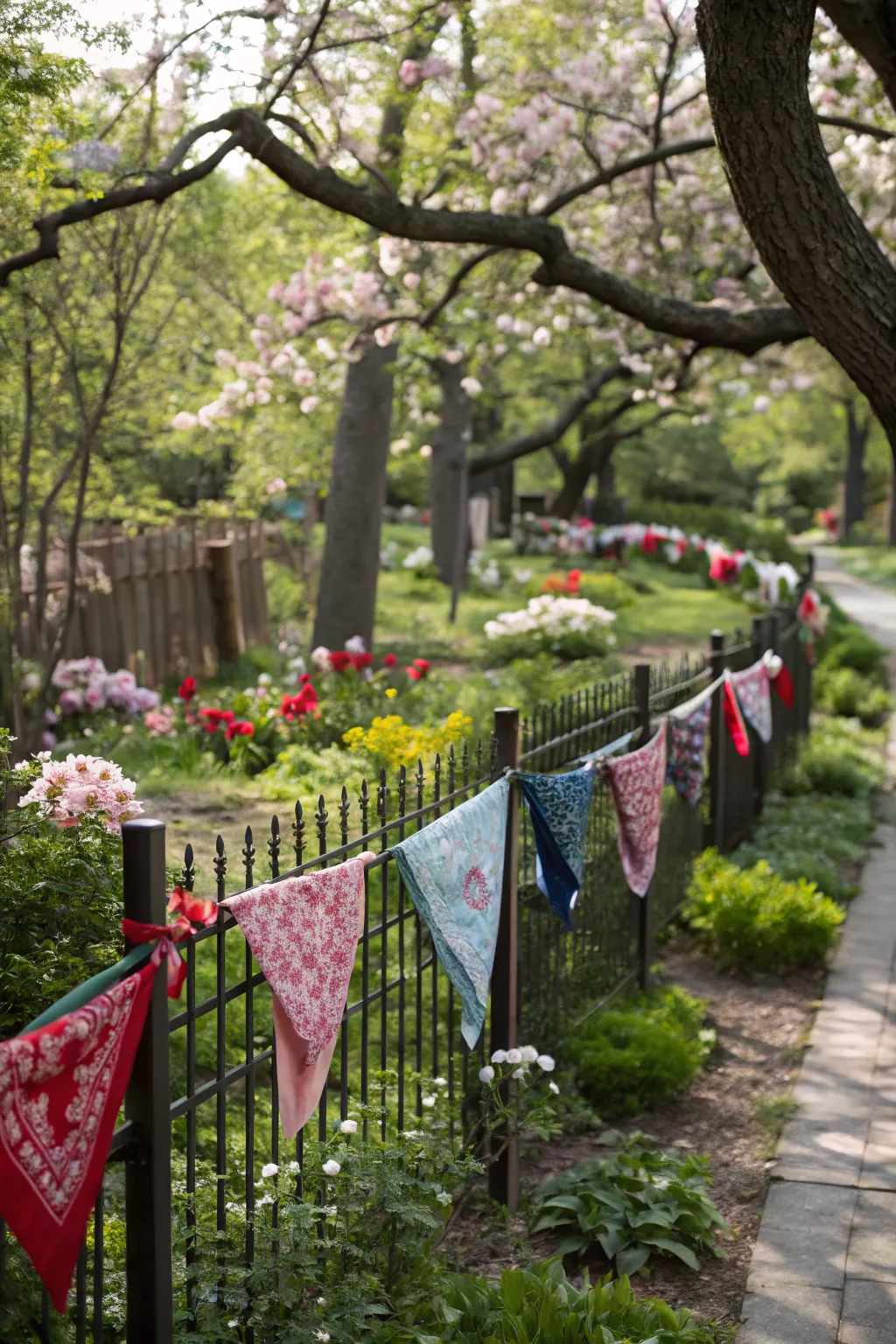 Bring life to your garden with colorful bandana accents.