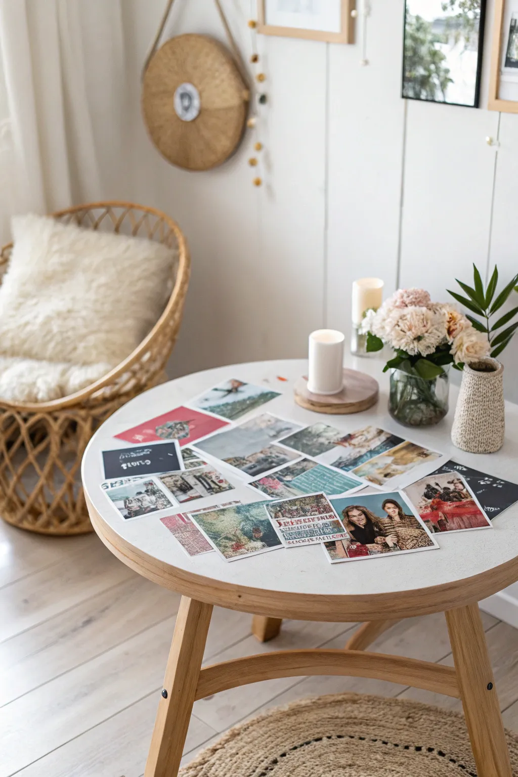 Craft your story with a collage table top—where memories and artistry intertwine.
