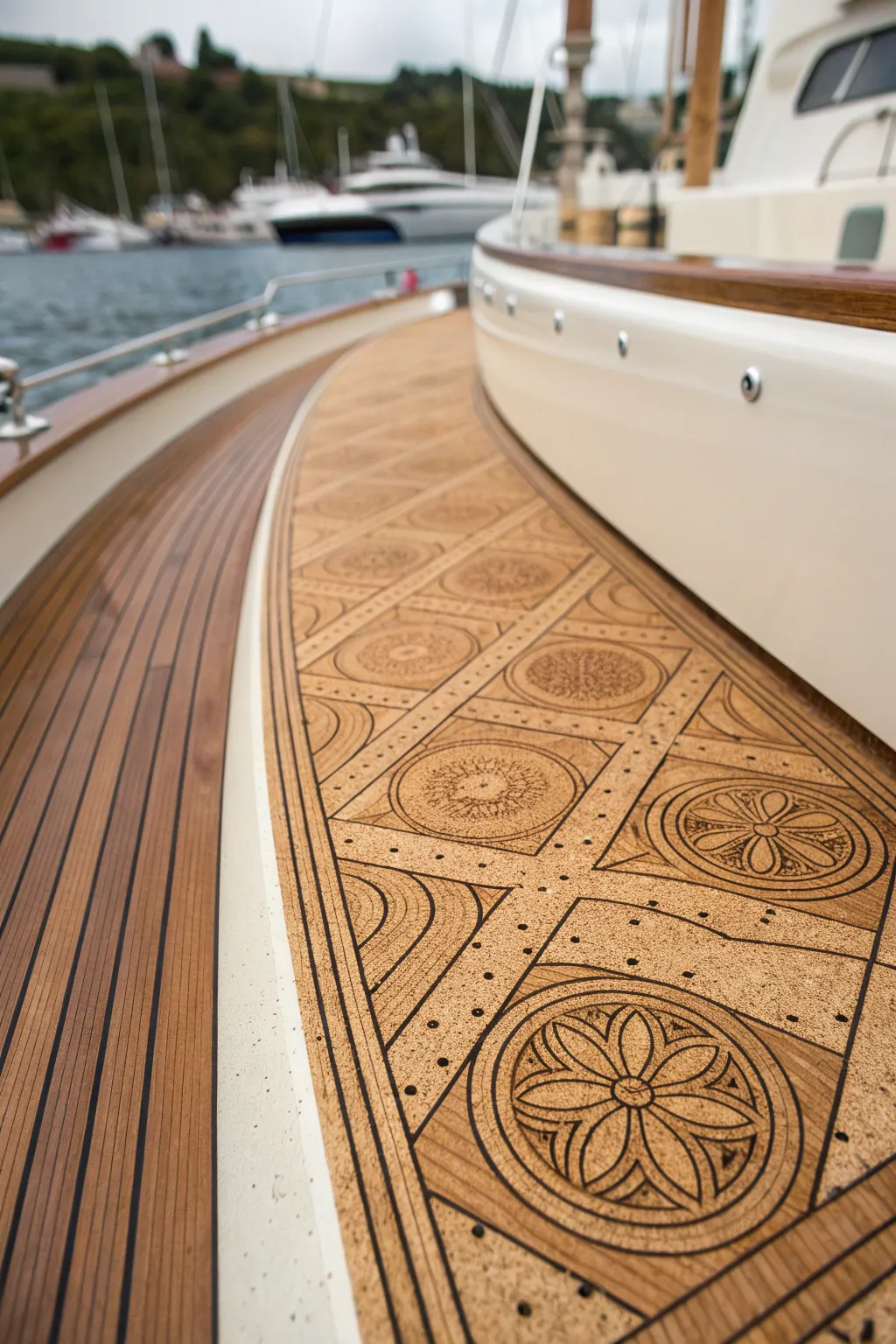 Step aboard with style: Embrace the natural elegance of cork flooring.