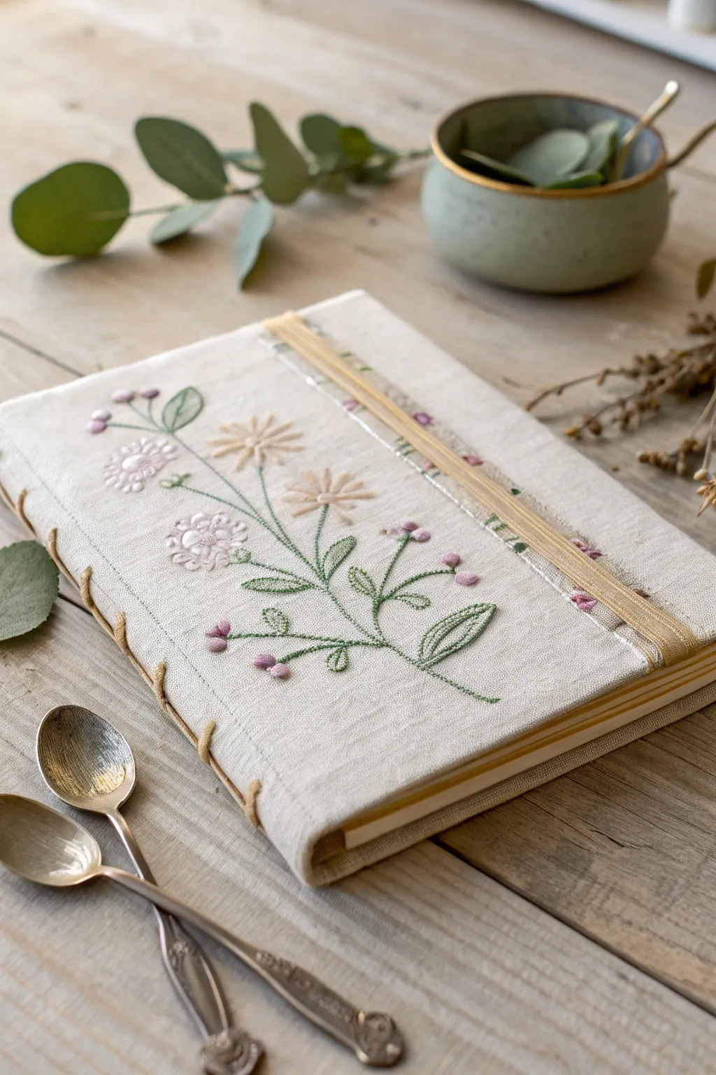 Craft your very own family heirloom with a DIY recipe book that blends simplicity and beauty.