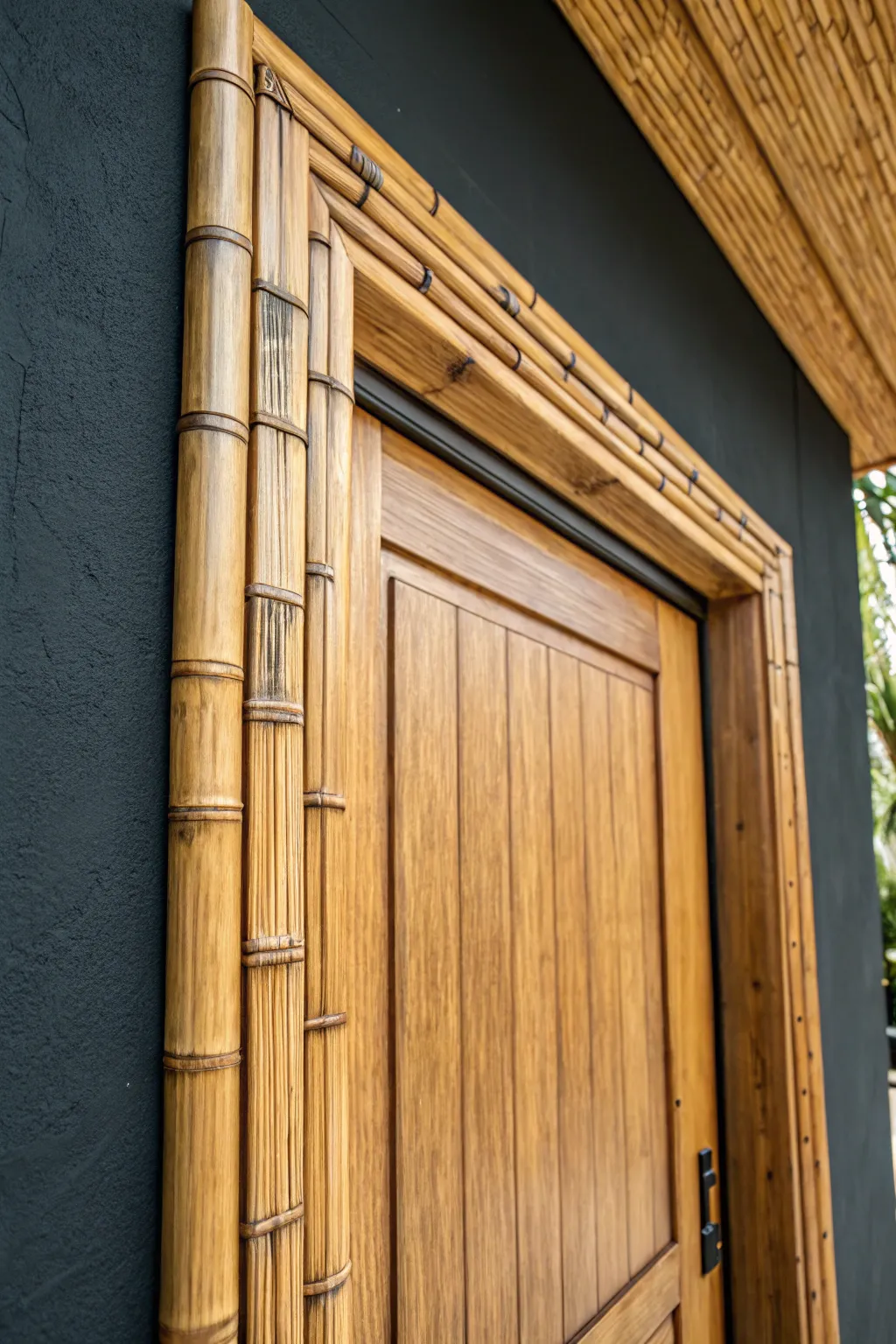 Elevate your space with sustainable style: handcrafted bamboo door trim for the eco-conscious home.