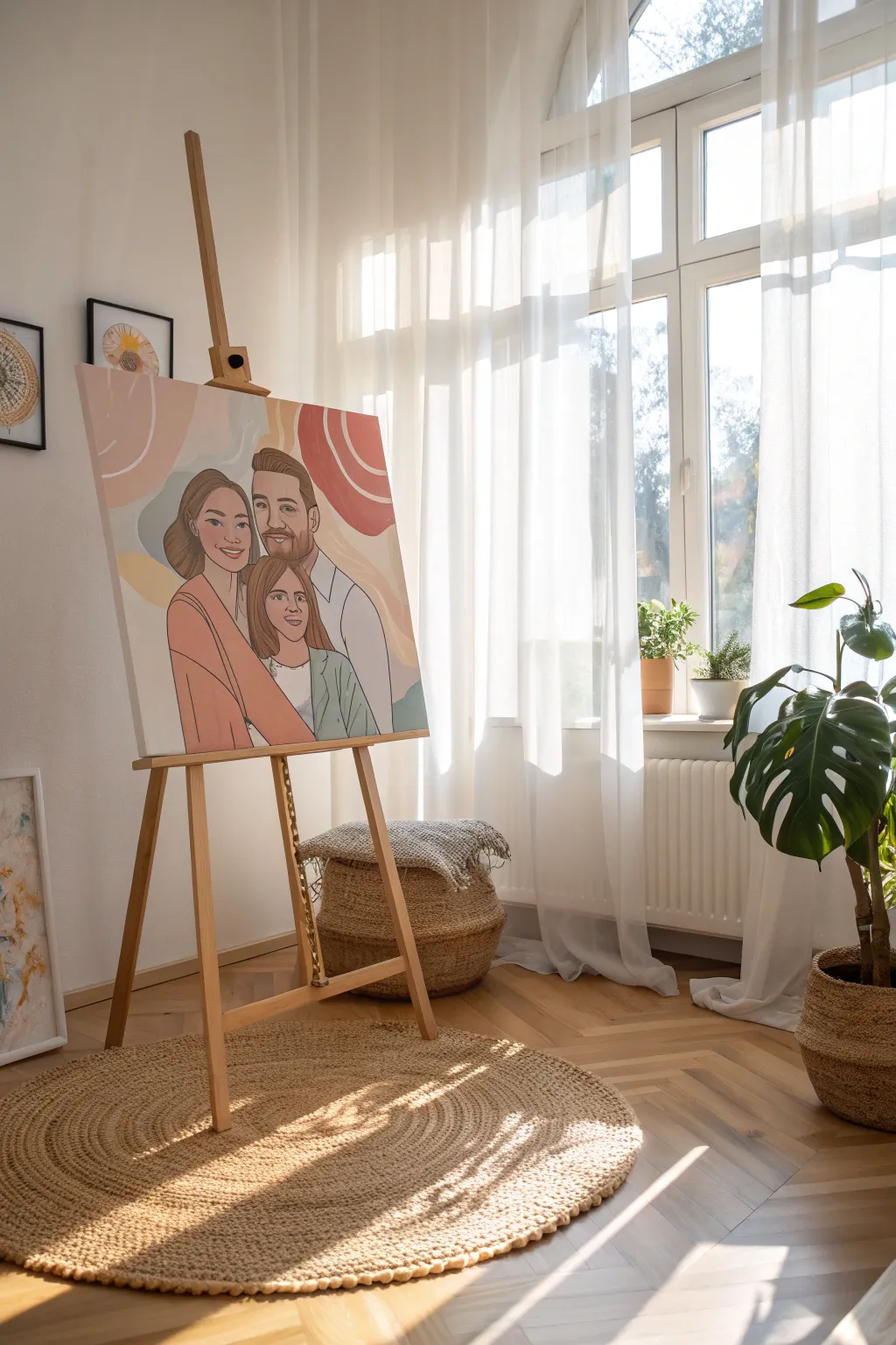 Unleash your creativity with abstract family portraits—where every brushstroke tells a unique story.