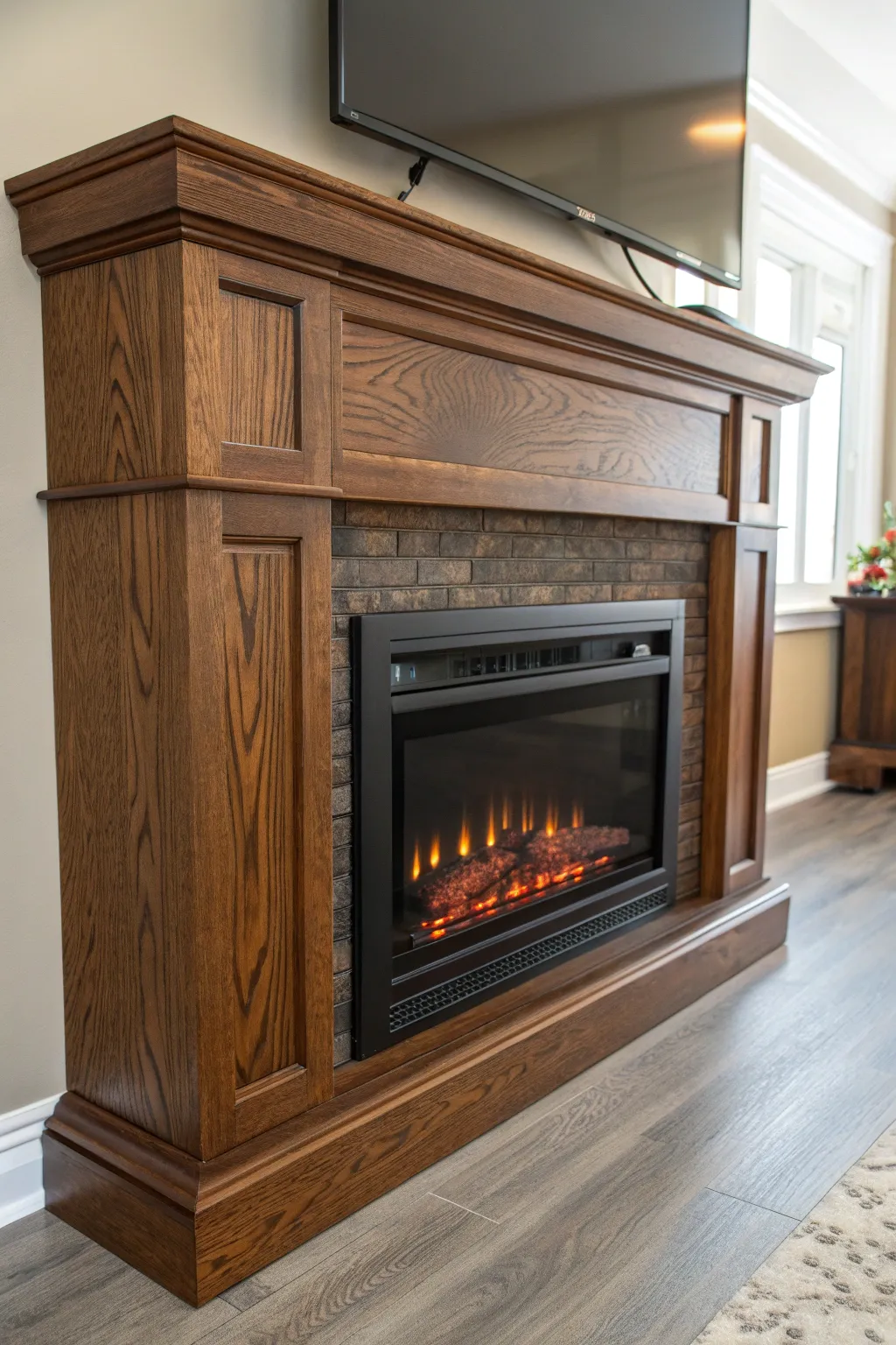 Effortless elegance meets craftsmanship with this electric fireplace insert.