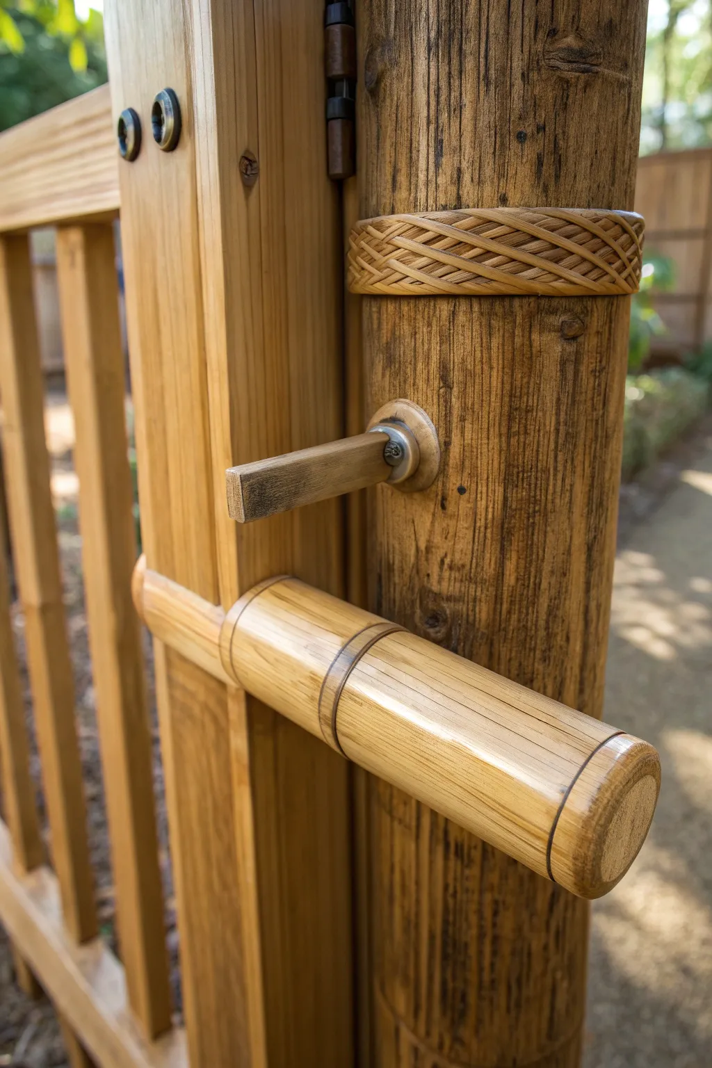 Elevate your entrance with this eco-friendly bamboo lever latch – where craftsmanship meets nature.