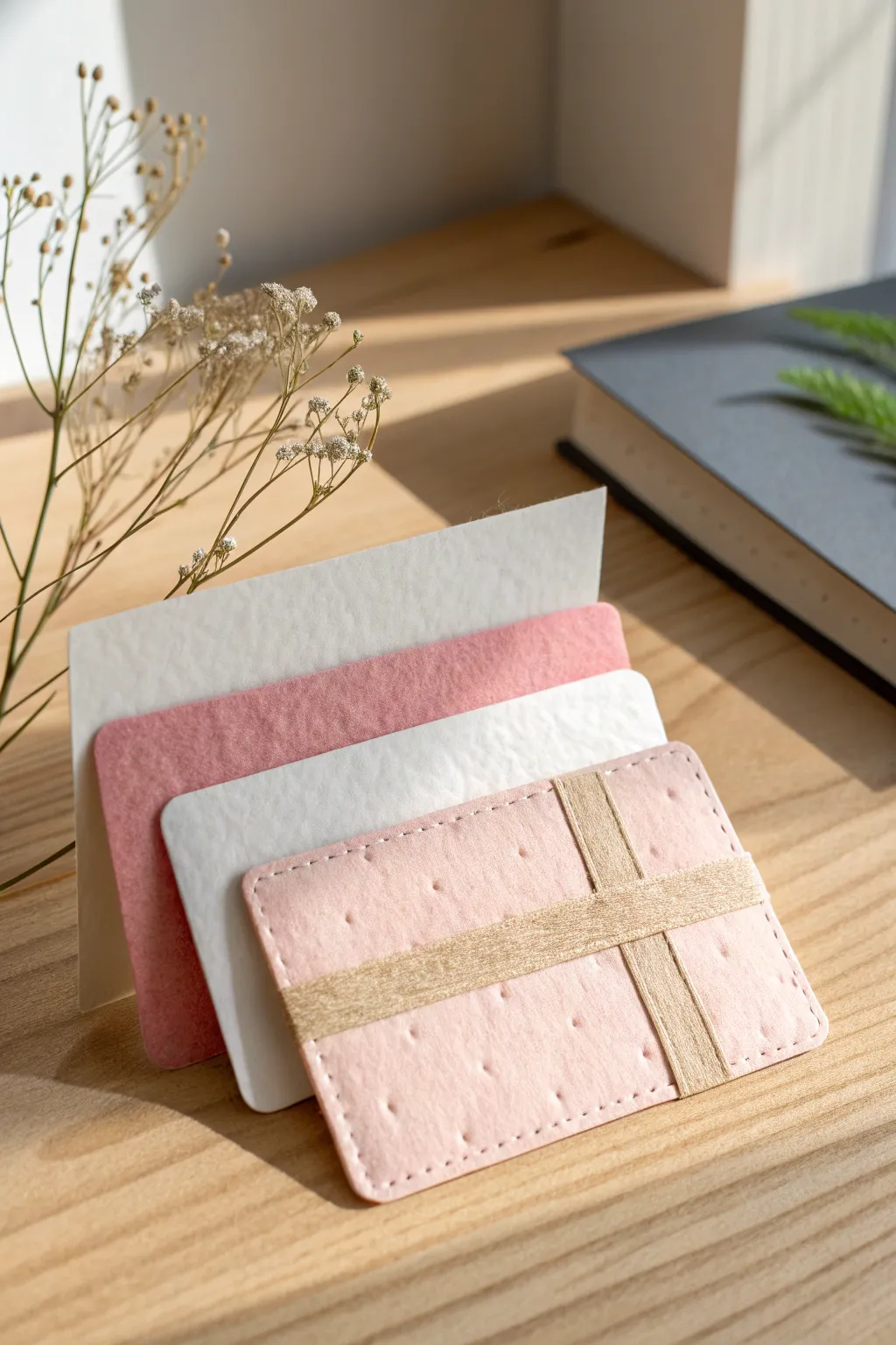 Embrace the art of layering with this stunning DIY gift card, where textures and simplicity meet to create a timeless piece.