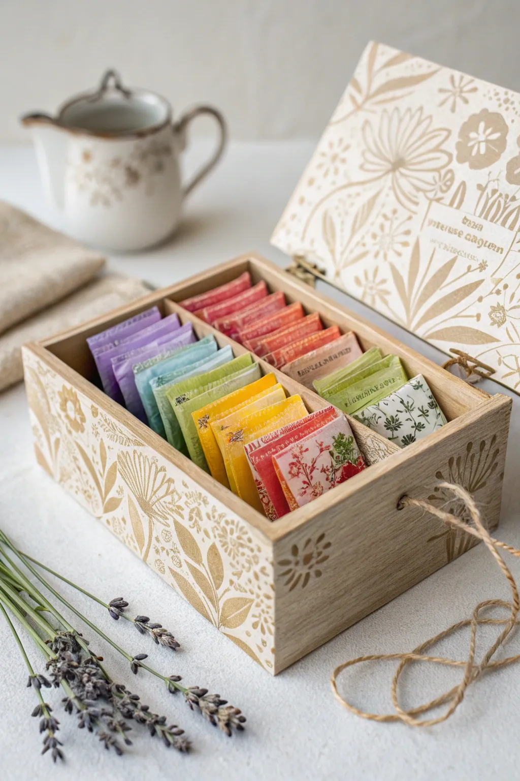 Delight in the art of gifting with this charming DIY Tea Bag Gift Box, perfect for tea lovers who appreciate elegance and simplicity.