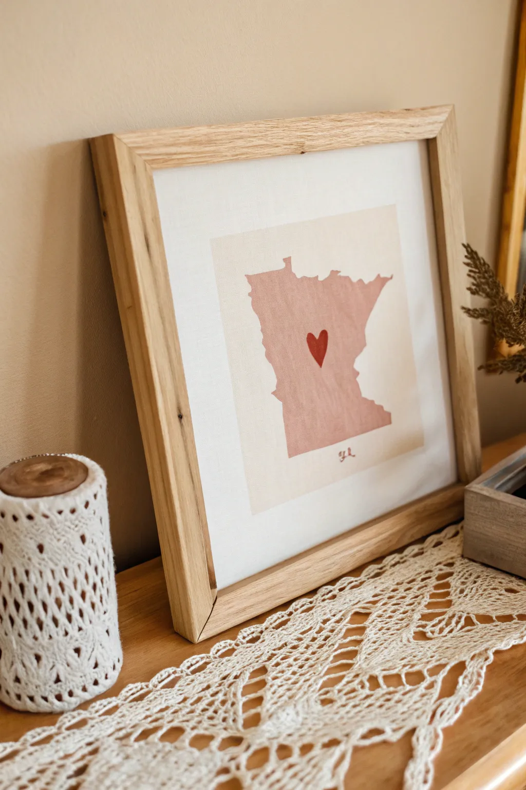 Capture the essence of home with a heartfelt state painting gift. 🎨❤️ #DIYGraduationGift #MinimalistArt #BohoChic