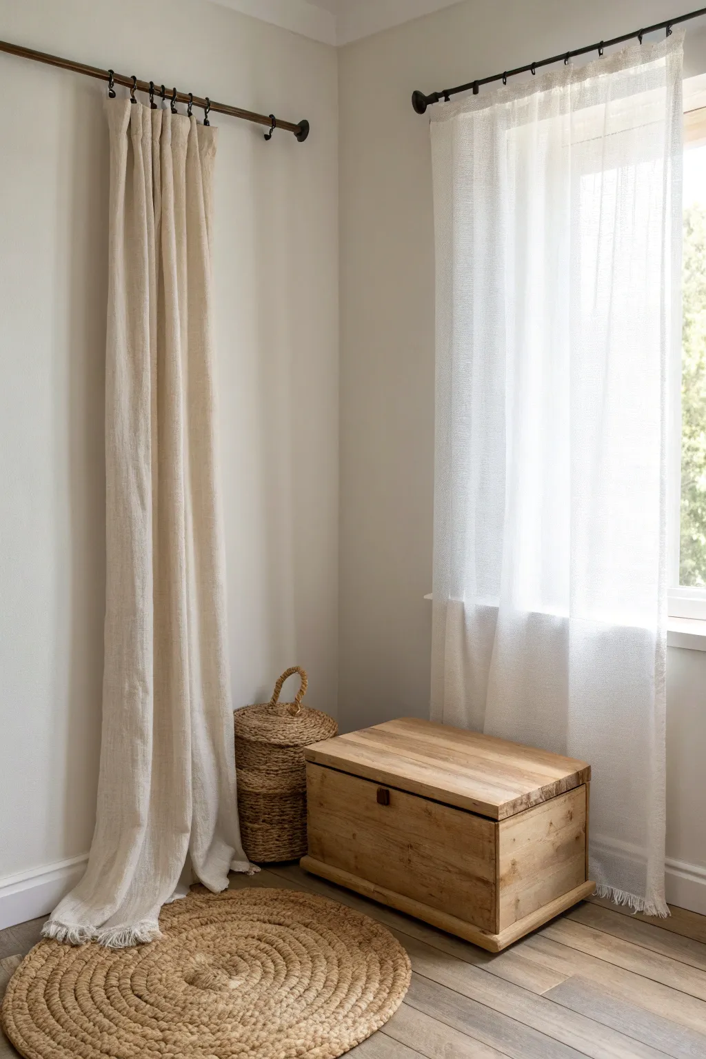 Transform your space with a chic 'Curtained Corner'—where style meets functionality for your feline friend.