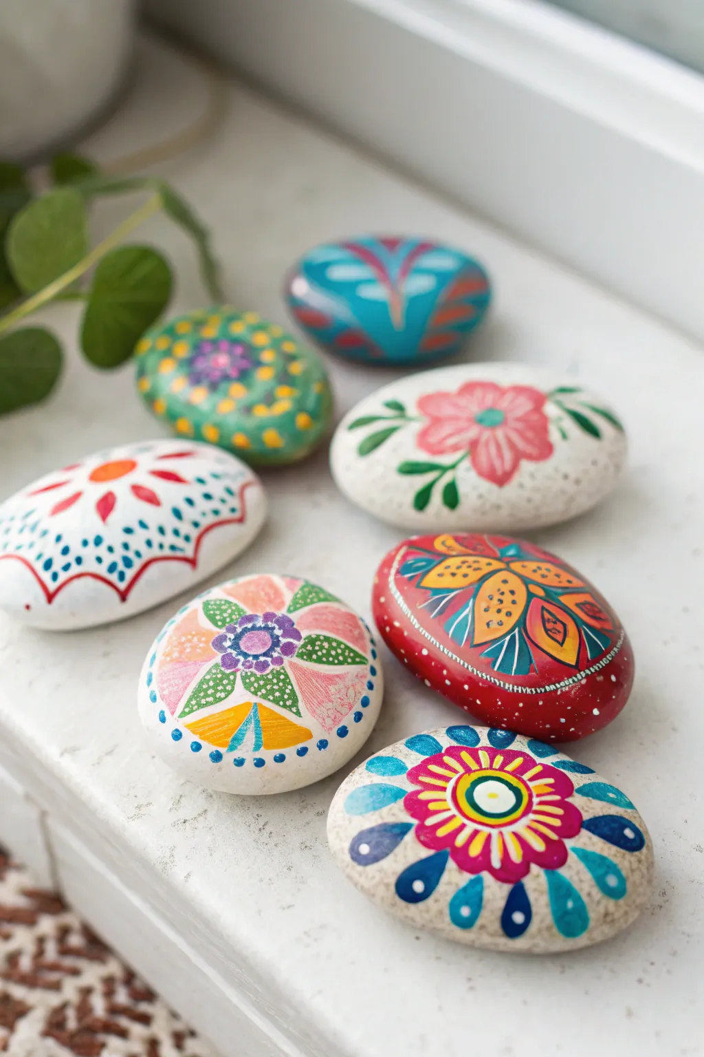 Transform ordinary stones into a pop of color with these DIY painted rock magnets. Perfect for adding a touch of artistry to your space!