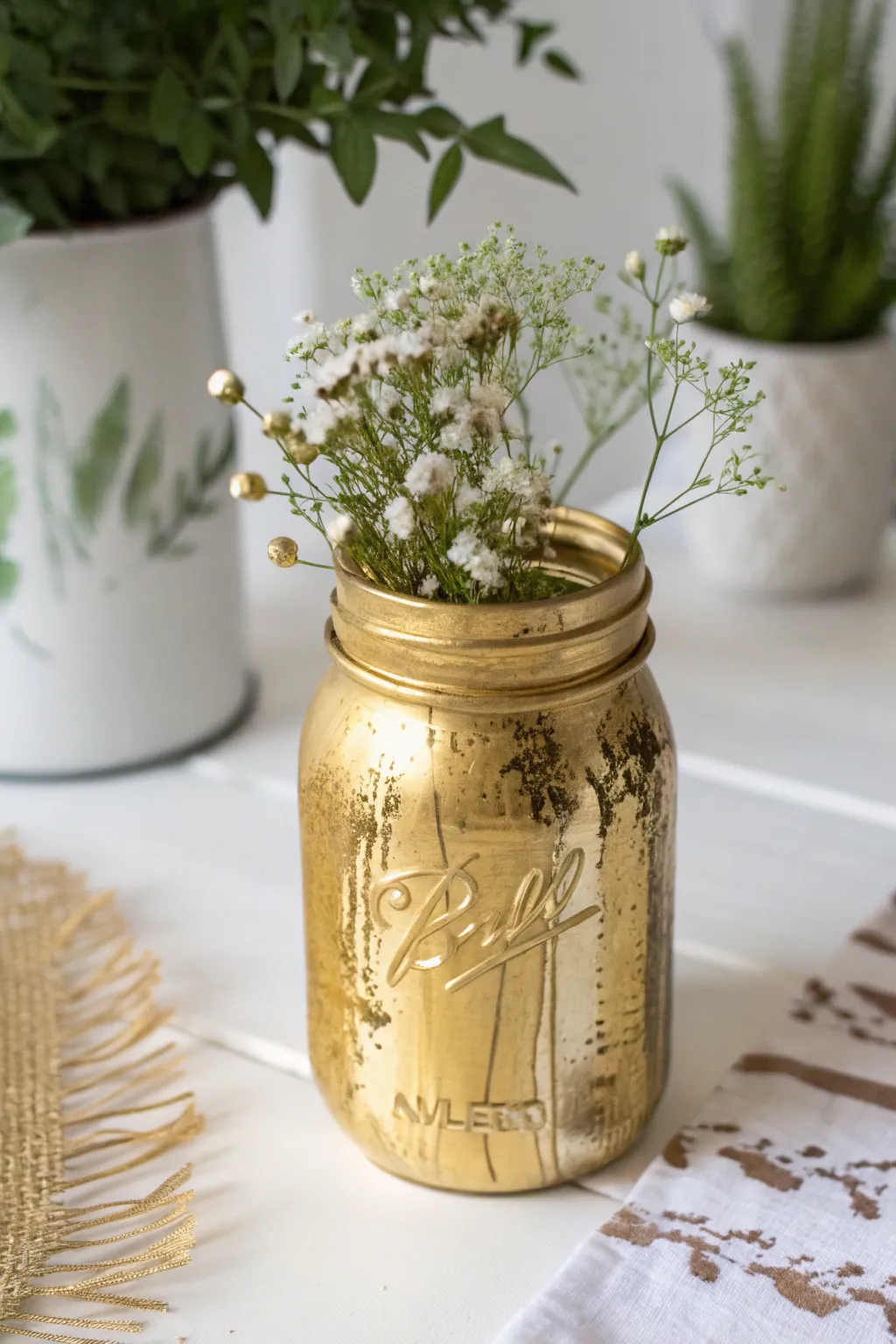 Transform your centerpiece with a touch of gilded elegance. 🌿✨