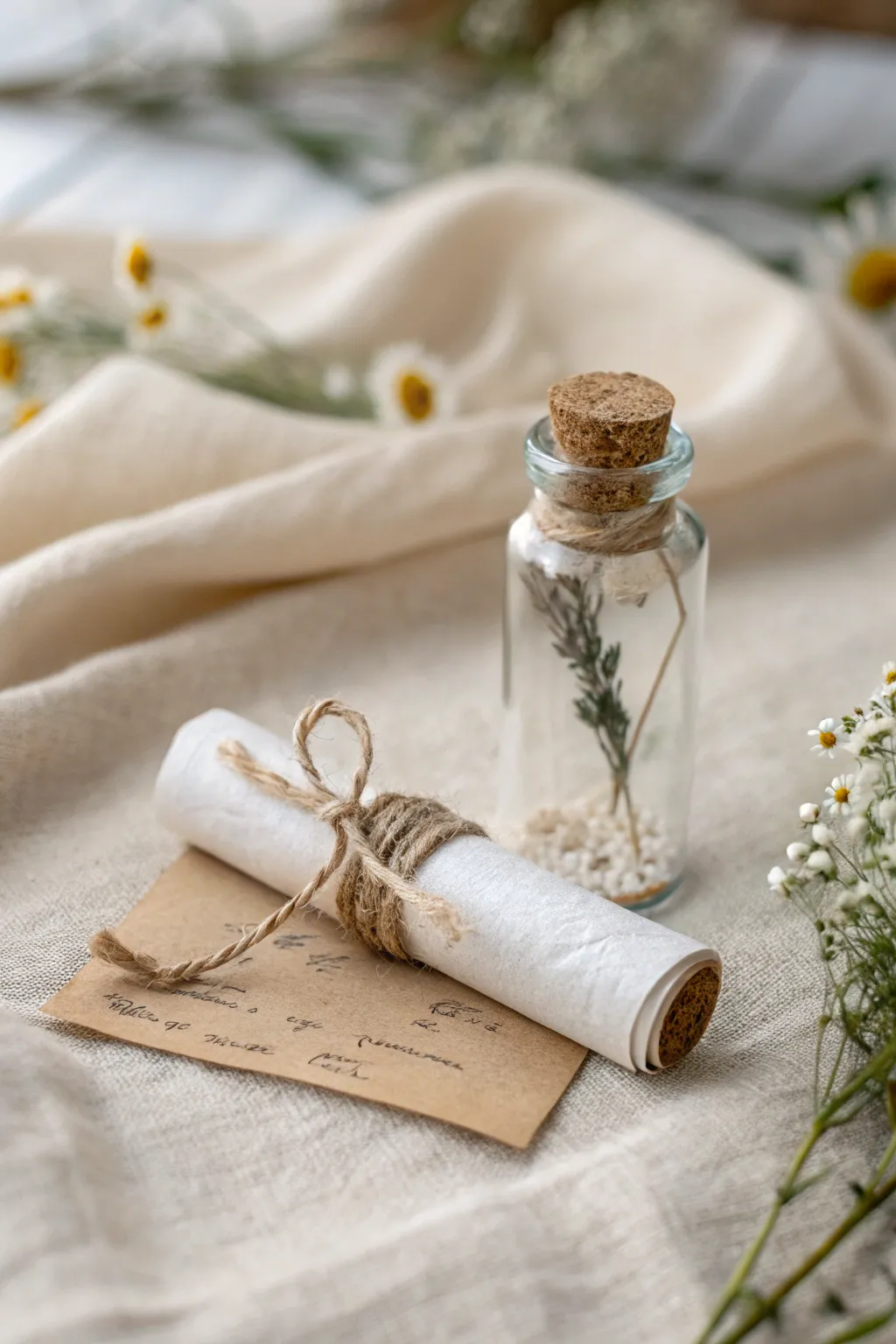 Unlock a world of secrets with a charming message in a bottle—personal, simple, and beautifully crafted.