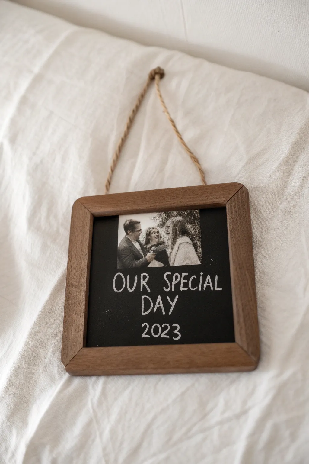 Capture cherished memories with these charming DIY miniature chalkboard ornaments, perfect for highlighting special moments with a touch of minimalist elegance.