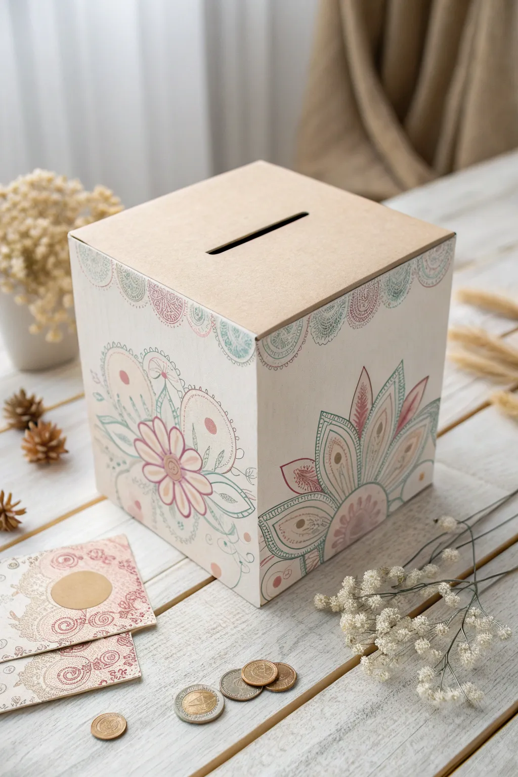 Craft your own charming piggy bank from a simple cardboard box and let creativity flow!