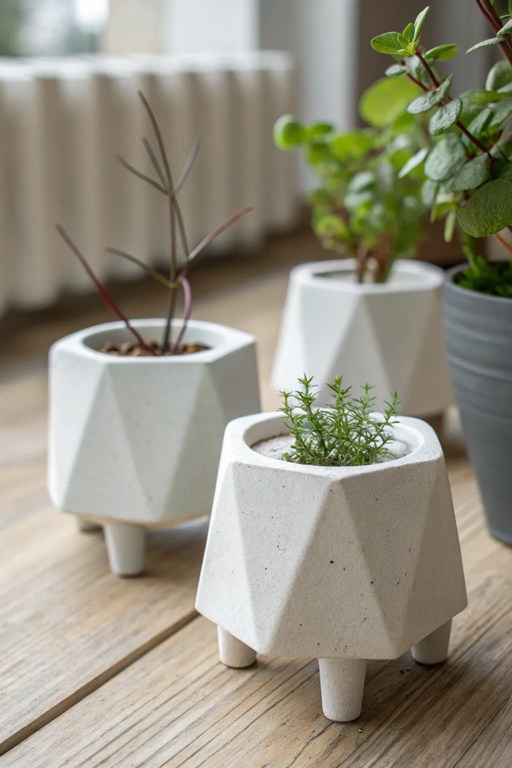 Elevate your plant game with these chic, handcrafted cement pot feet.