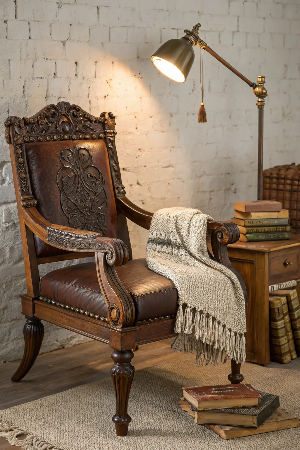 Find your retreat in a handcrafted reading nook that blends comfort with timeless elegance.