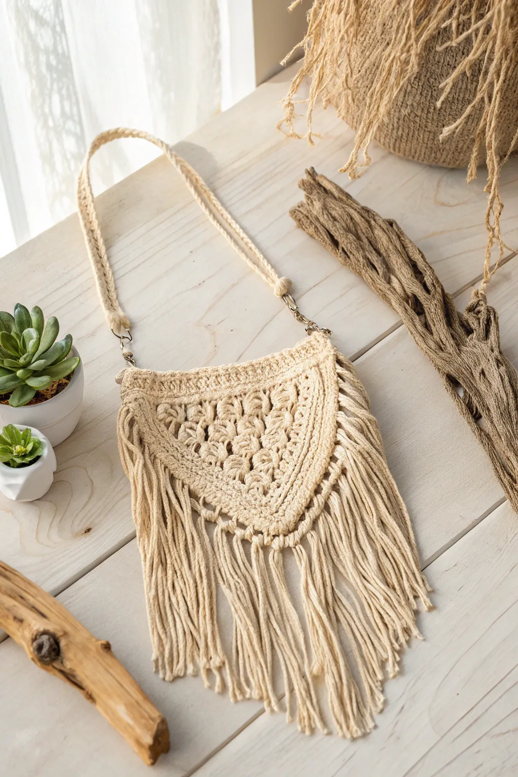 Elevate your accessories with this DIY Bohemian Fringe Bag - where simplicity meets boho charm!