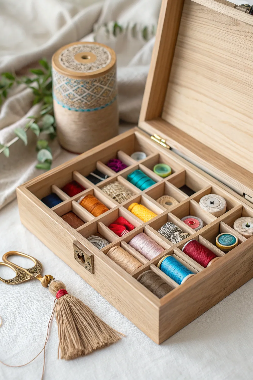 Transform your drawer into a stunning sewing box and embrace the art of organization!