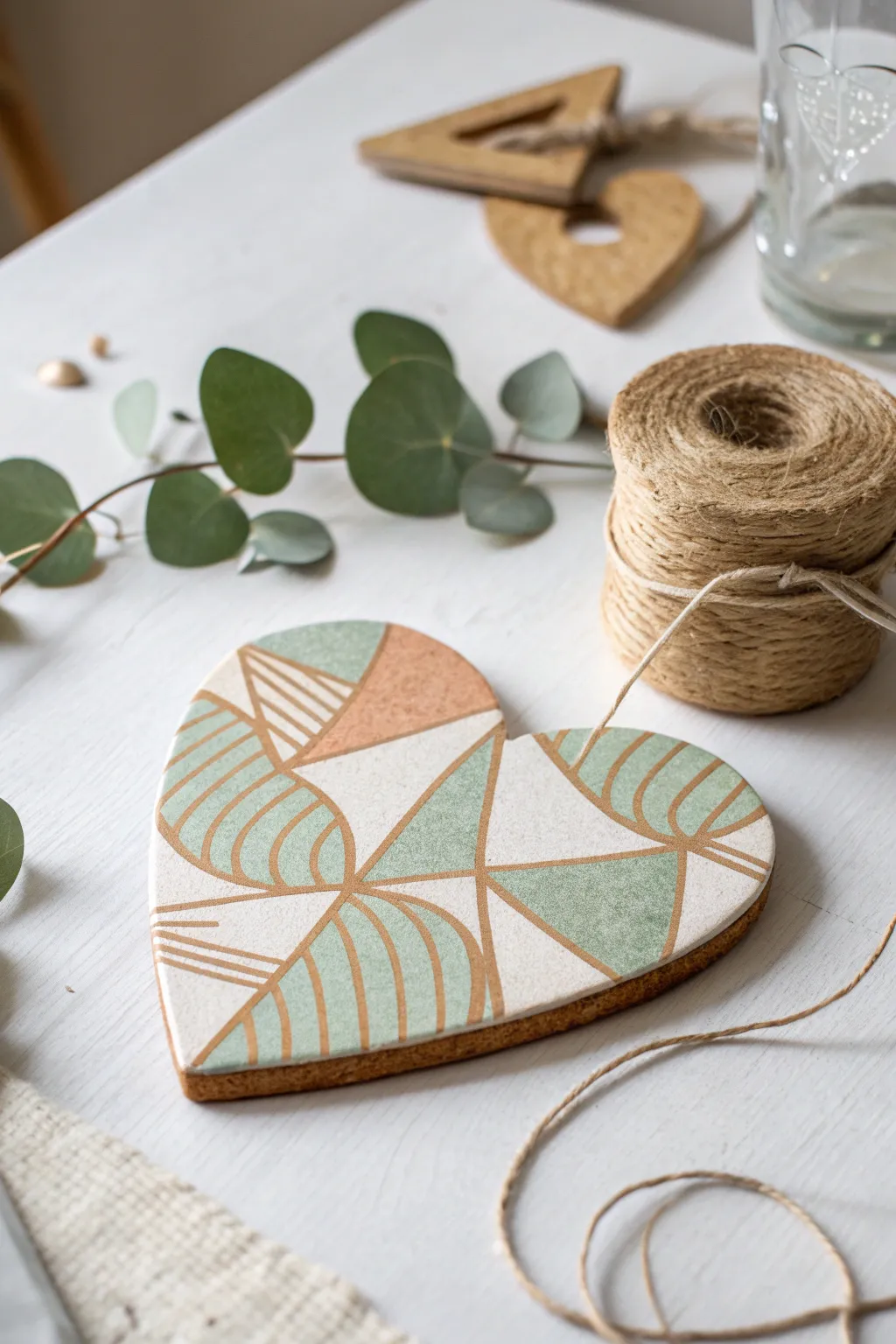 Add a touch of love and craftsmanship to his table with these charming DIY heart coasters.