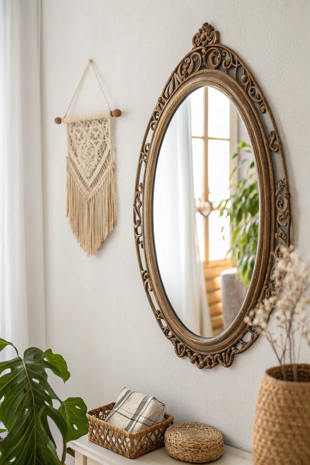 Transform your space with the charm of vintage mirrors, bringing light and elegance into your home.