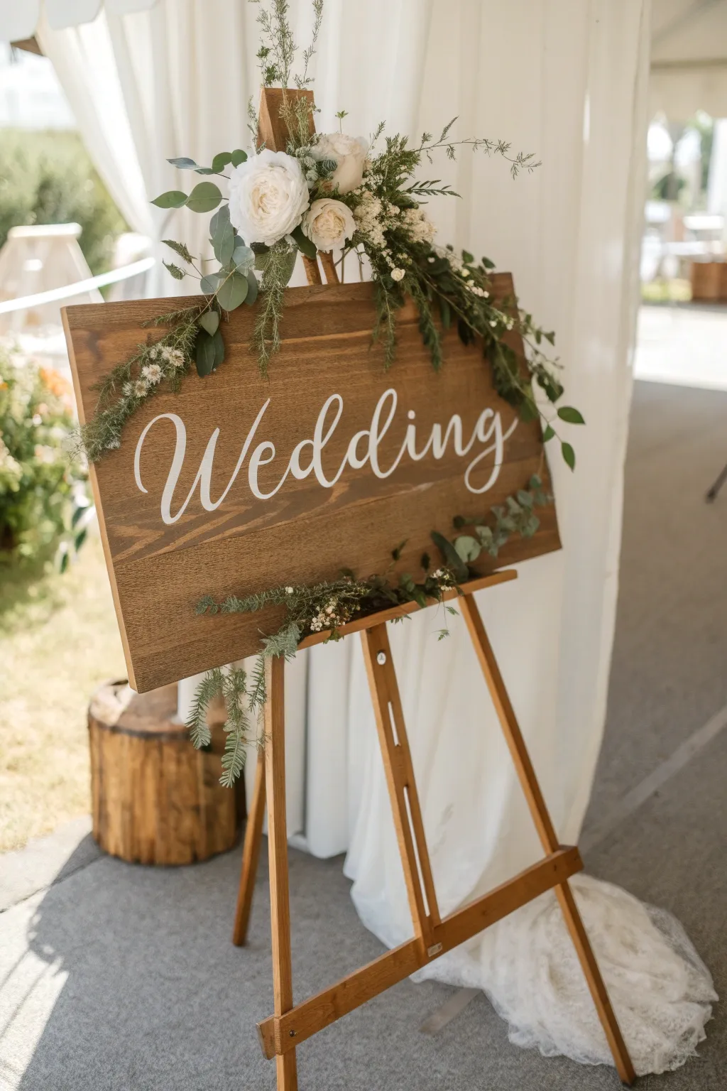 Elevate your wedding decor with the timeless elegance of handcrafted calligraphy.