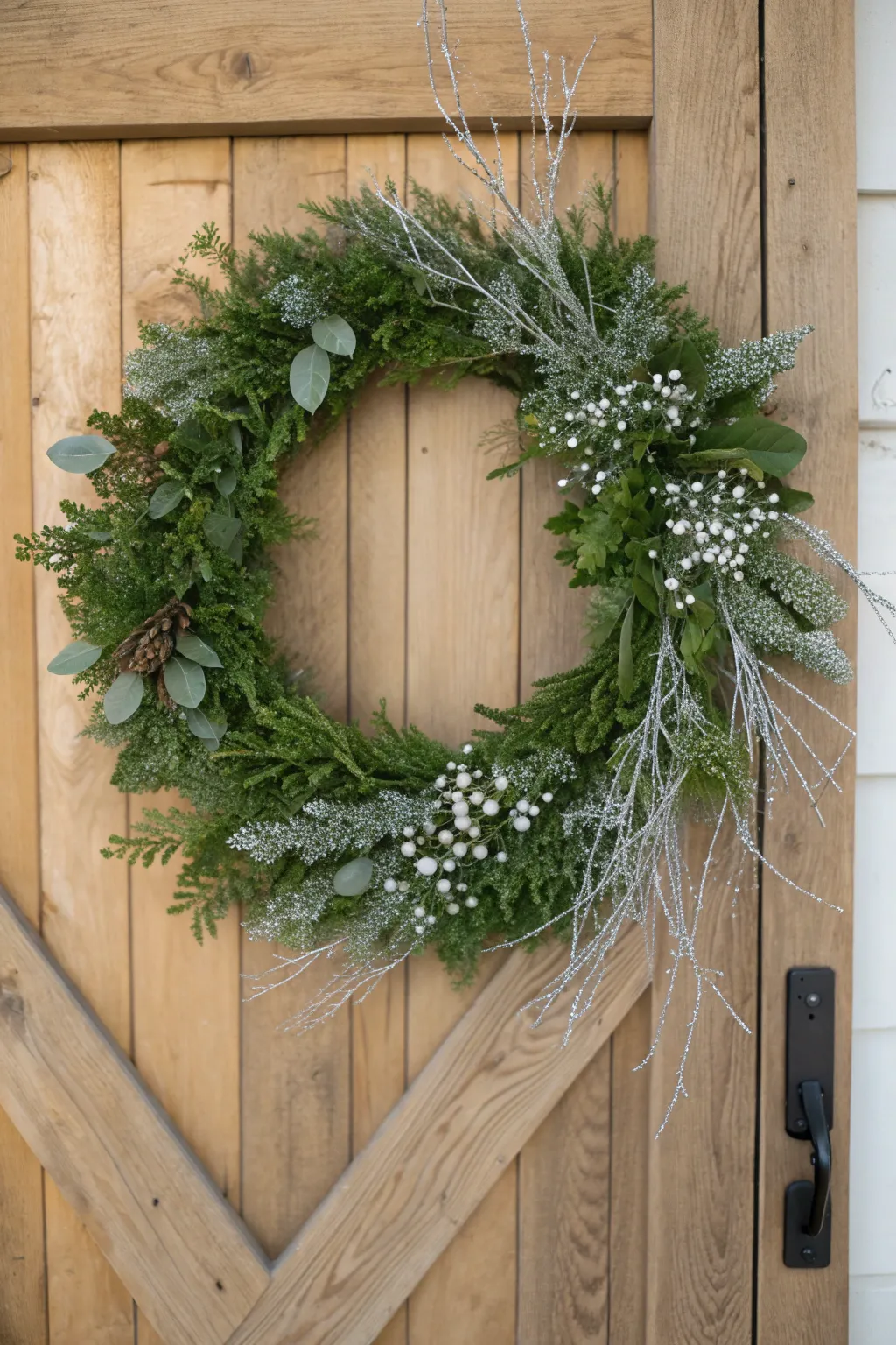 Welcome Winter with a Touch of Elegance: Discover the Charm of a Minimalist Winter Wonderland Wreath.
