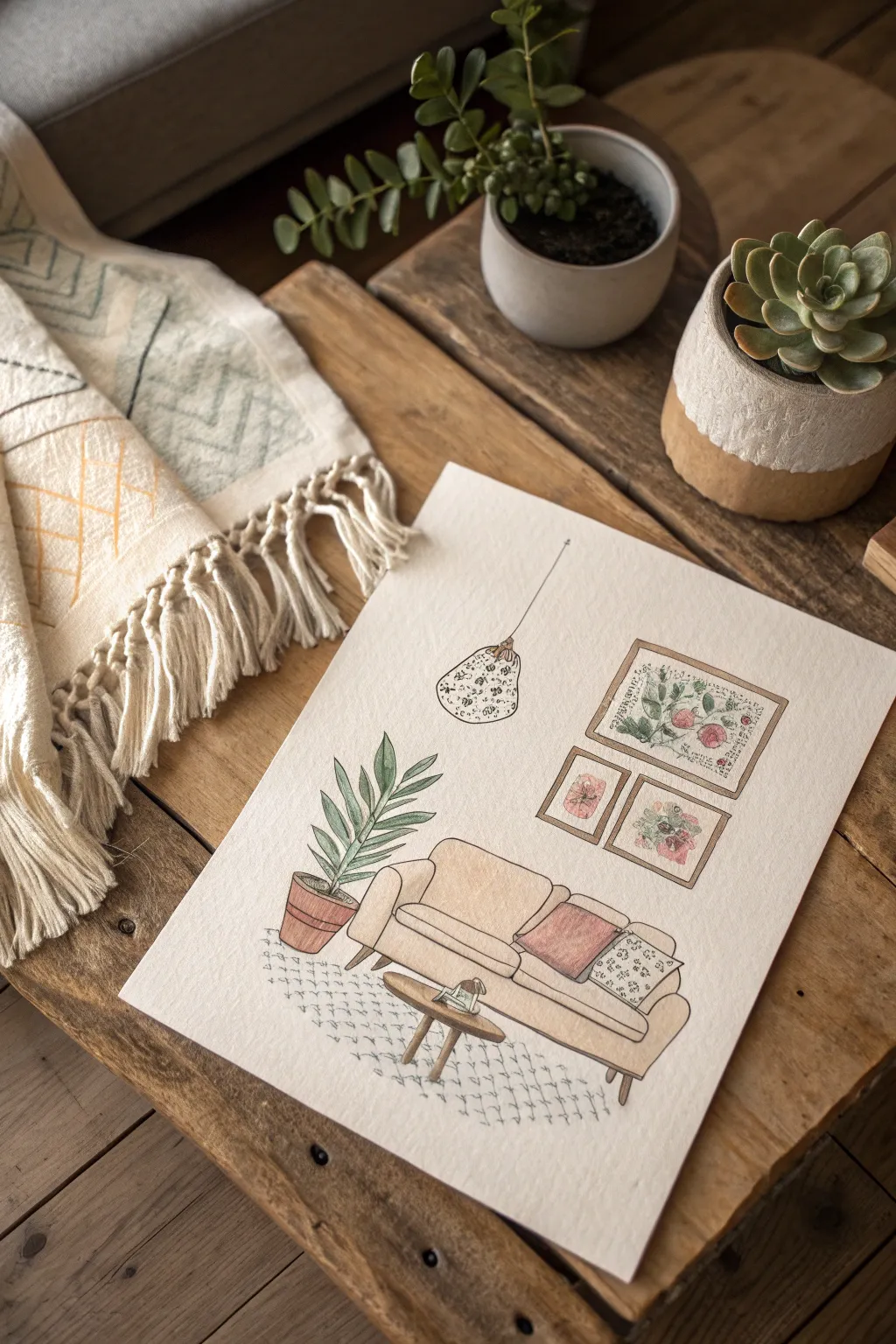 Embrace the art of storytelling with hand-drawn illustrations that add charm and warmth to any space.