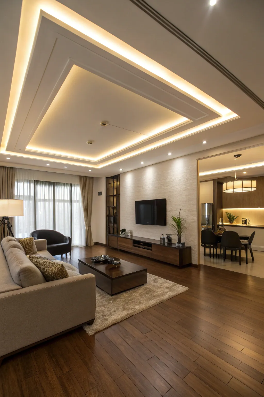 Transform your space with the mesmerizing allure of a floating ceiling illusion.
