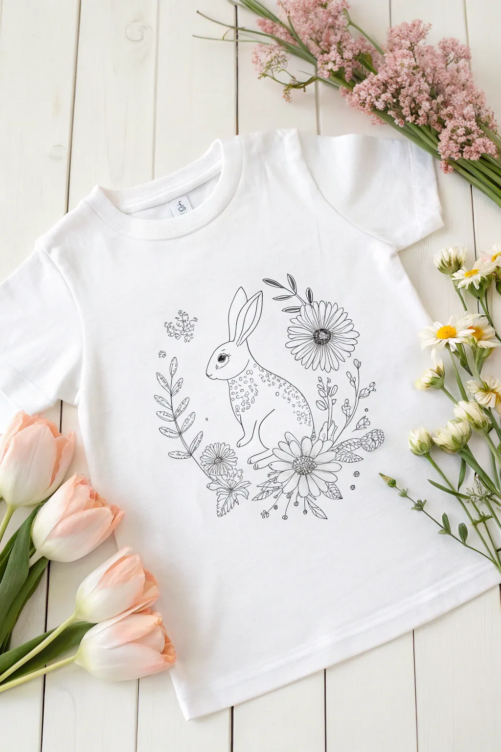 Embrace spring with a touch of floral elegance on your Easter tee. 🌸🐇 #FloralFestivity #EasterStyle