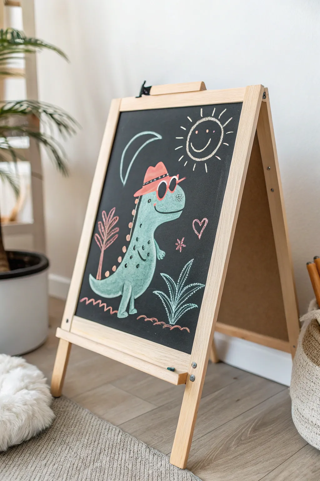 Bring a smile to your day with this charmingly whimsical dinosaur doodle!